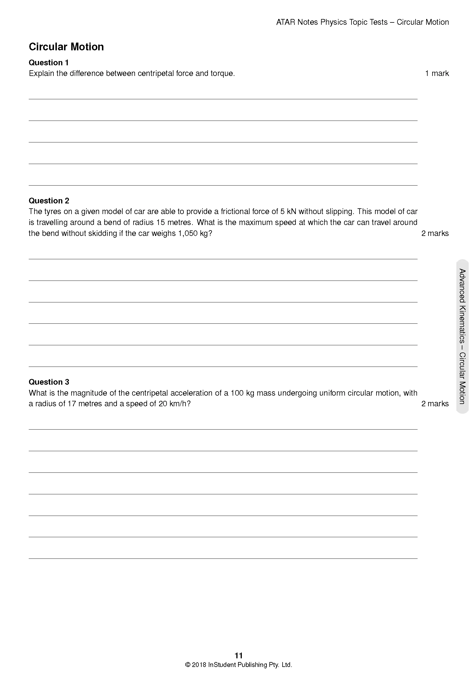 ATAR Notes HSC Year 12 Physics Topic Tests (2024-2026) - Image 18