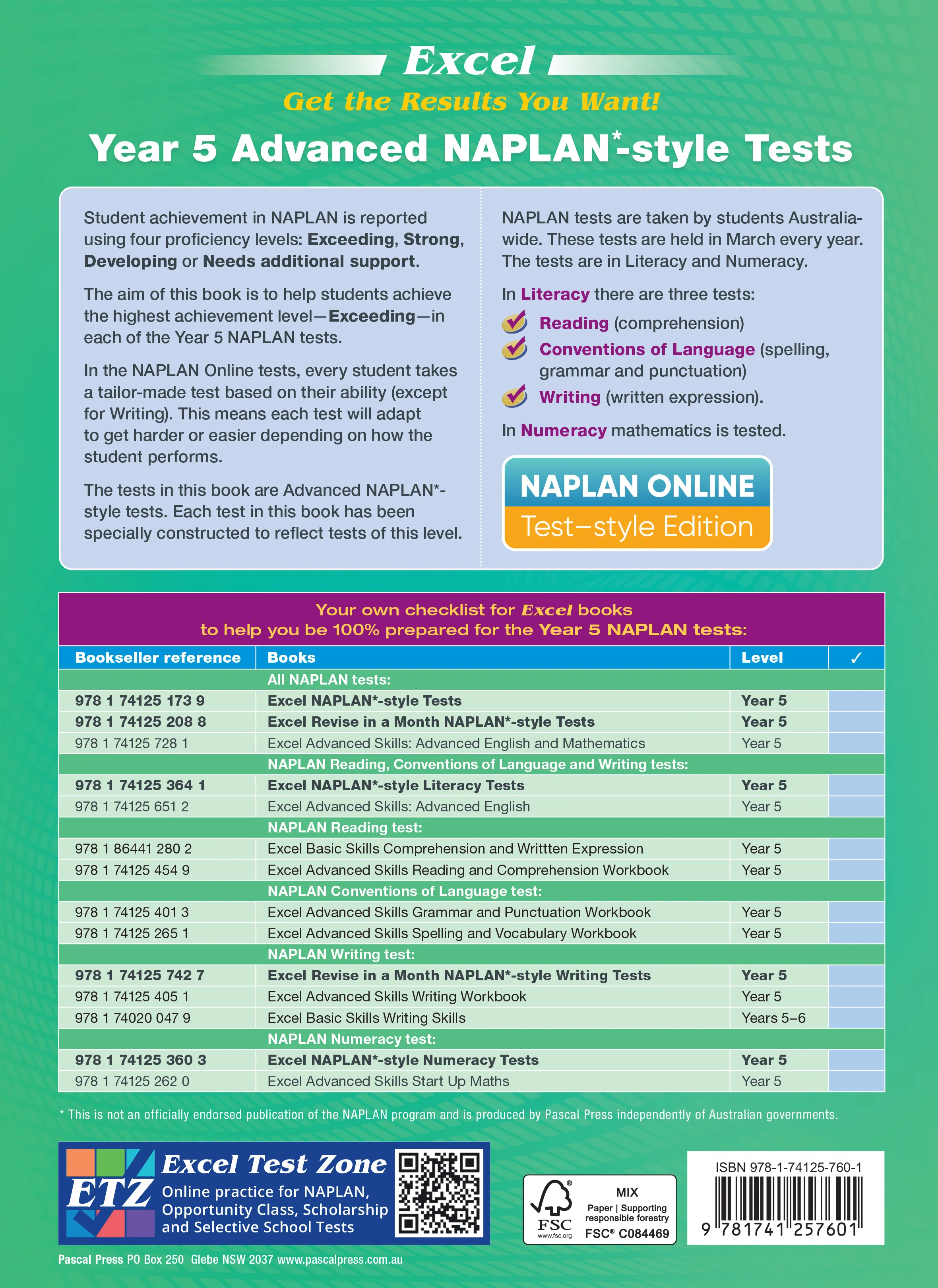 Excel Year 5 Advanced NAPLAN*-style Tests - Image 15