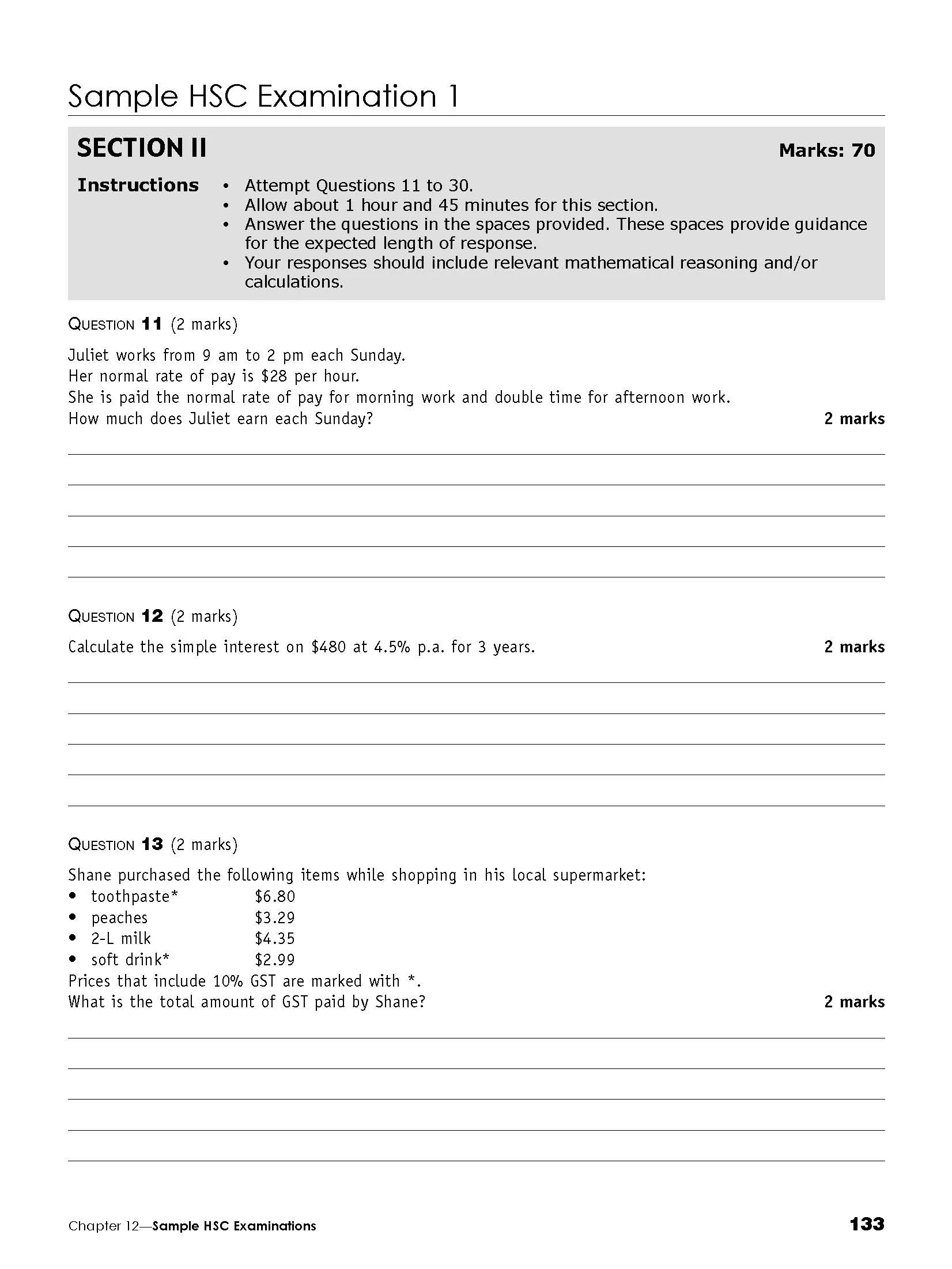 Excel Essential Skills HSC Year 12 Mathematics Standard 1 Revision & Exam Workbook - Image 12