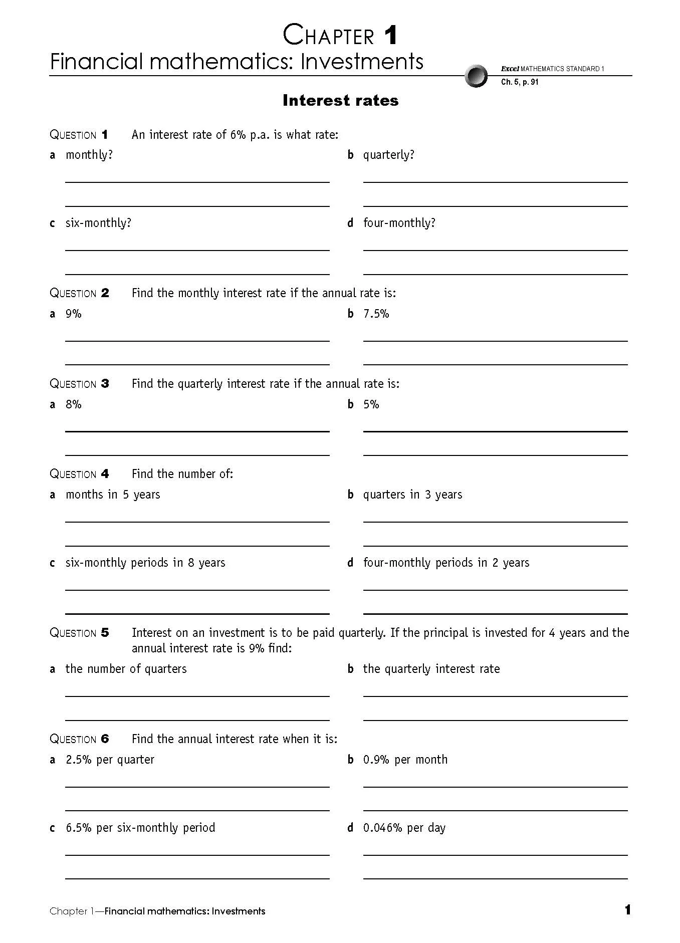 Excel Essential Skills HSC Year 12 Mathematics Standard 1 Revision & Exam Workbook - Image 4