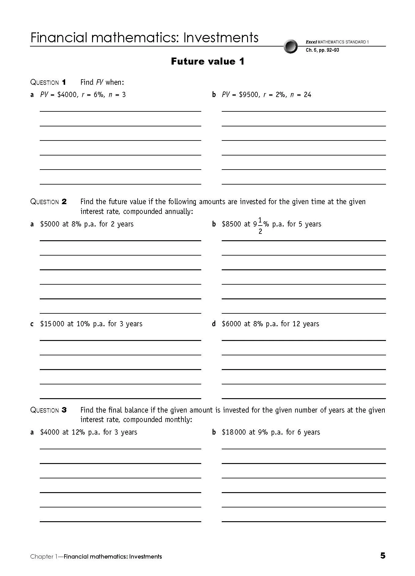 Excel Essential Skills HSC Year 12 Mathematics Standard 1 Revision & Exam Workbook - Image 8