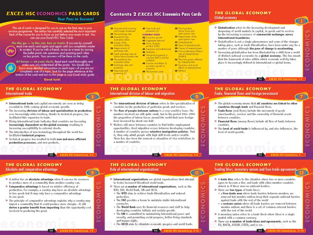 Excel HSC Year 12 Economics Study Guide with Study Cards - Image 2