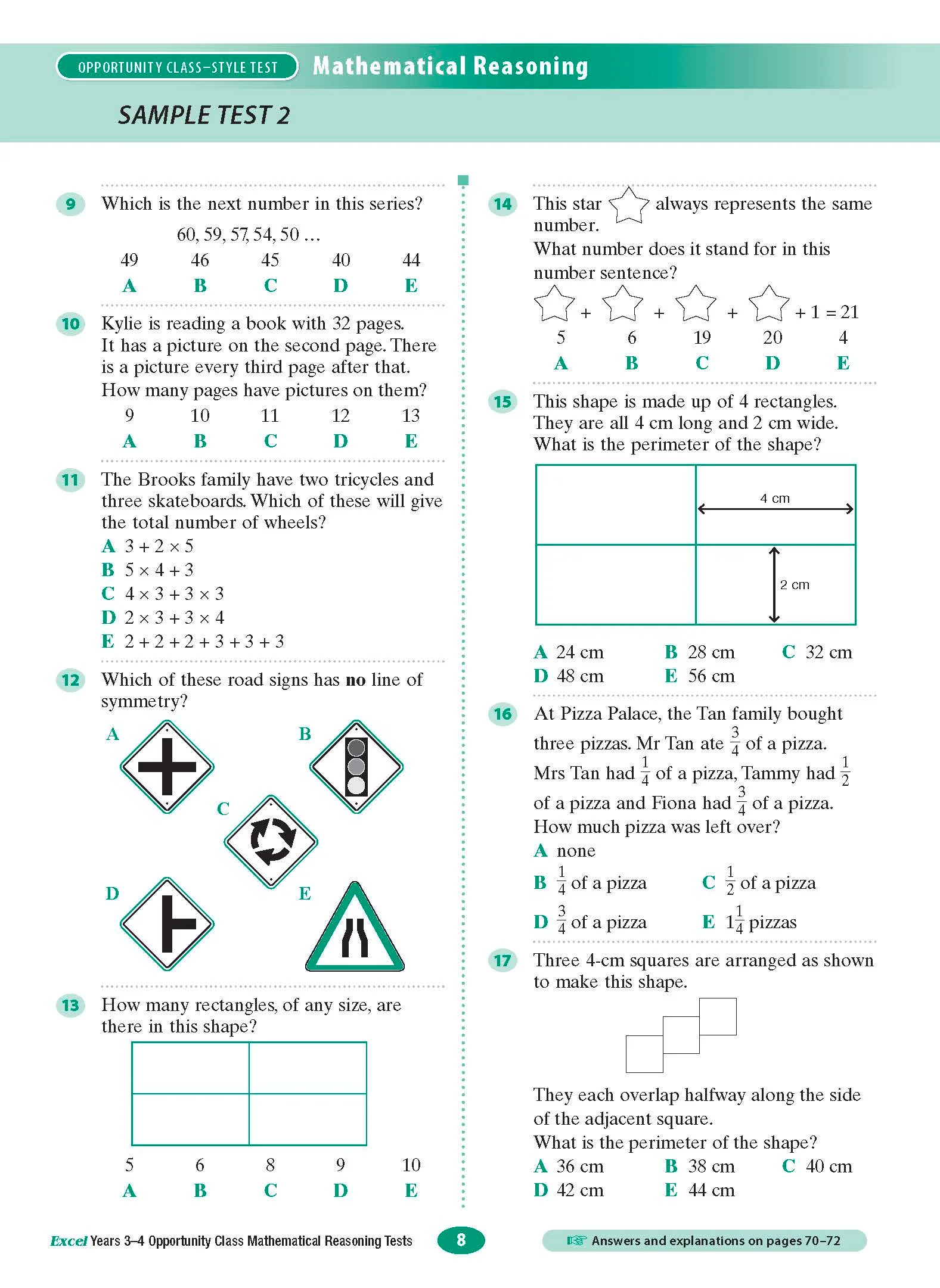 Excel Opportunity Class Mathematical Reasoning Tests Years 3-4 - Image 11