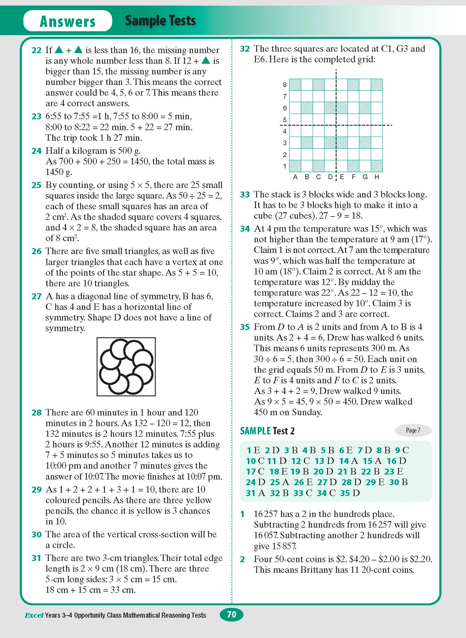 Excel Opportunity Class Mathematical Reasoning Tests Years 3-4 - Image 13