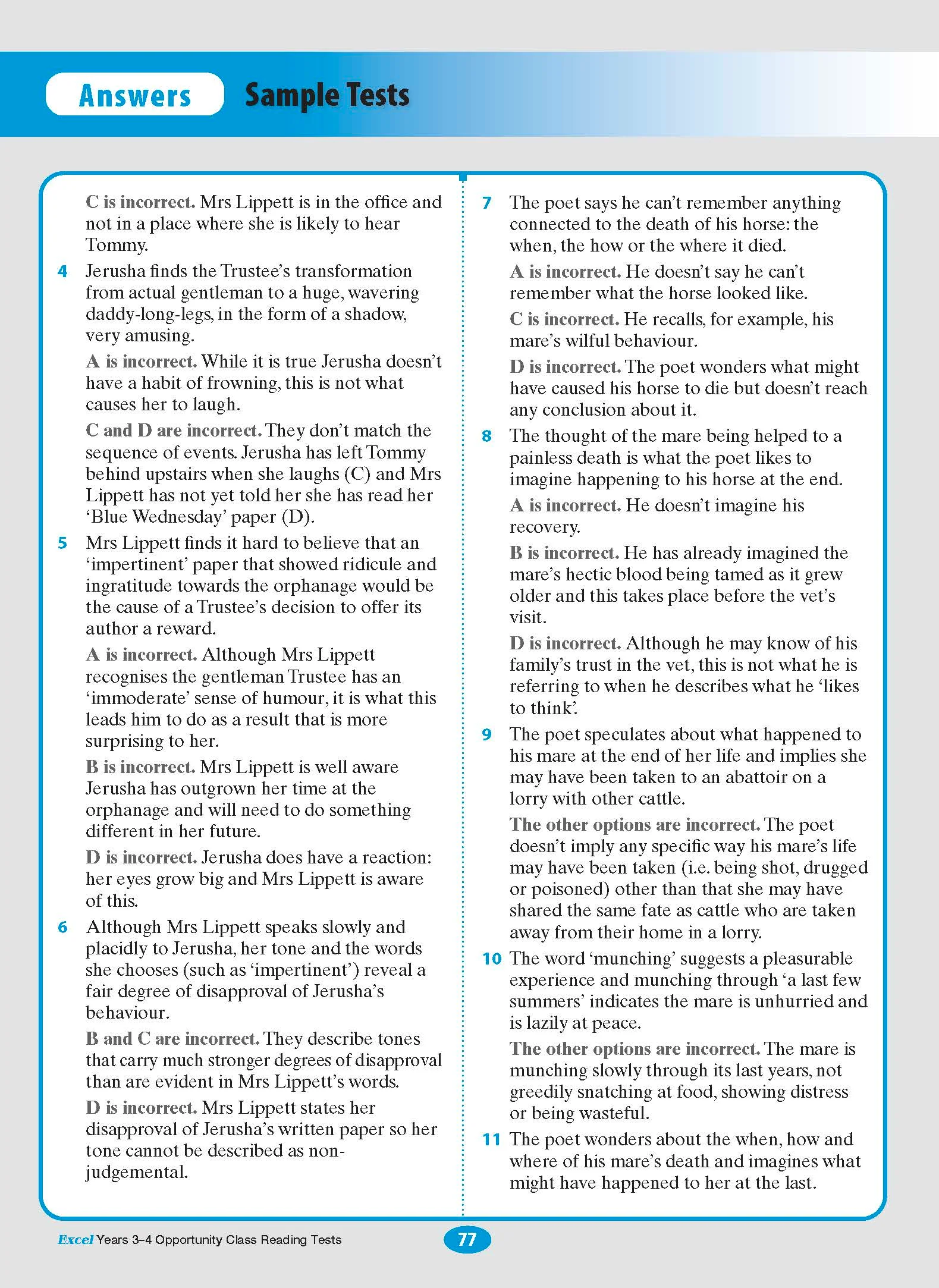 Excel Opportunity Class Reading Tests Years 3-4 - Image 12