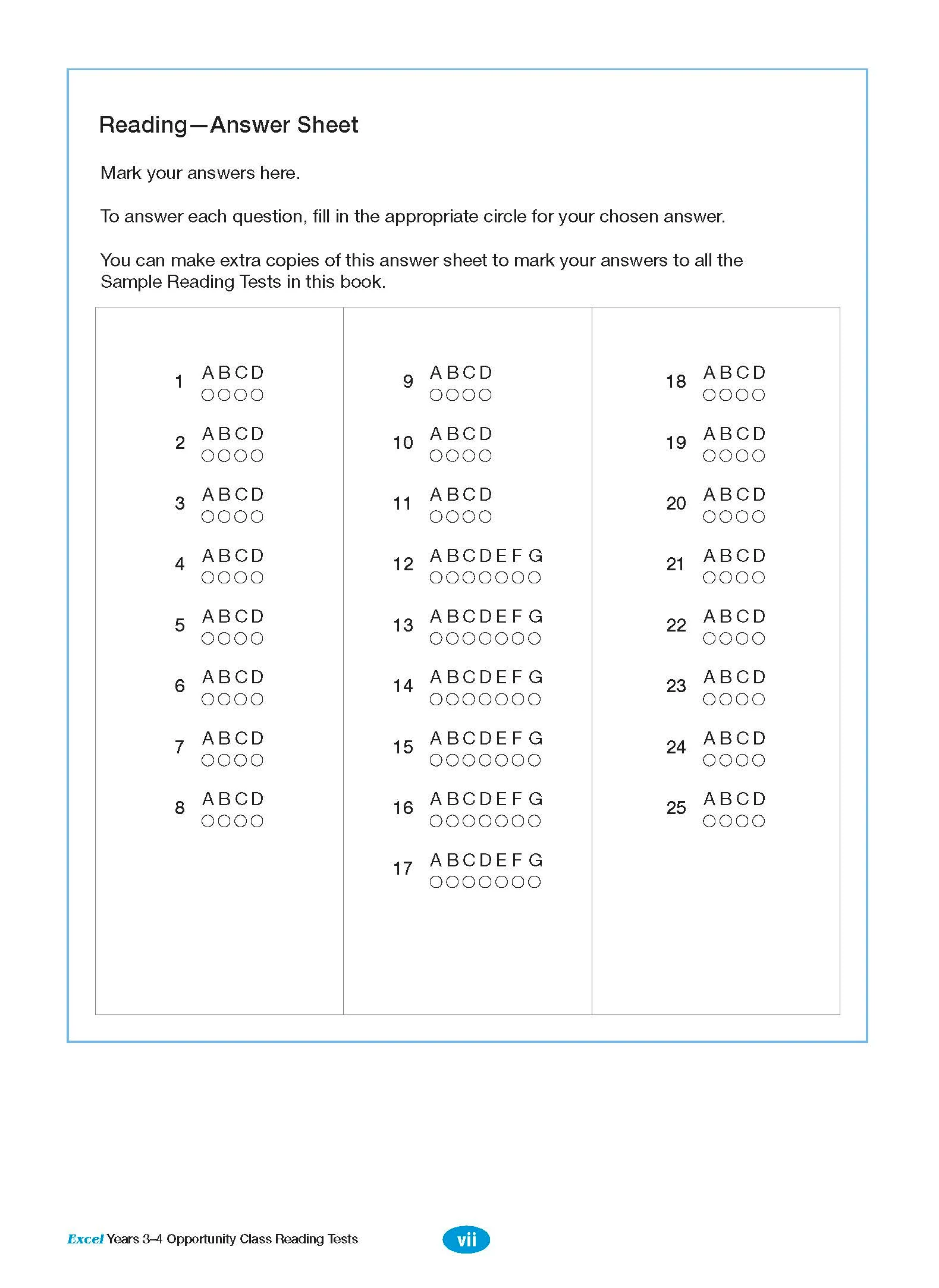Excel Opportunity Class Reading Tests Years 3-4 - Image 3