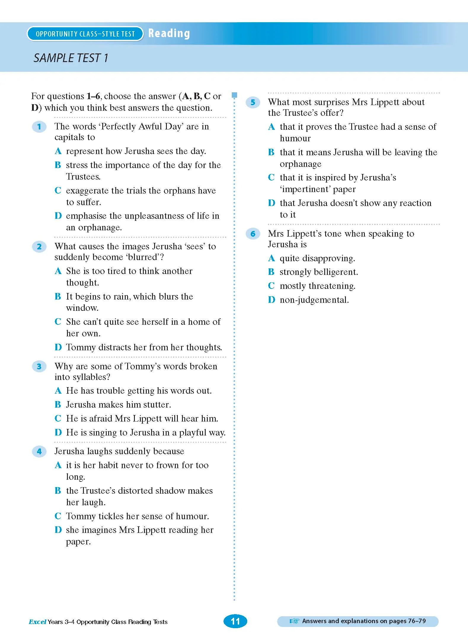 Excel Opportunity Class Reading Tests Years 3-4 - Image 6