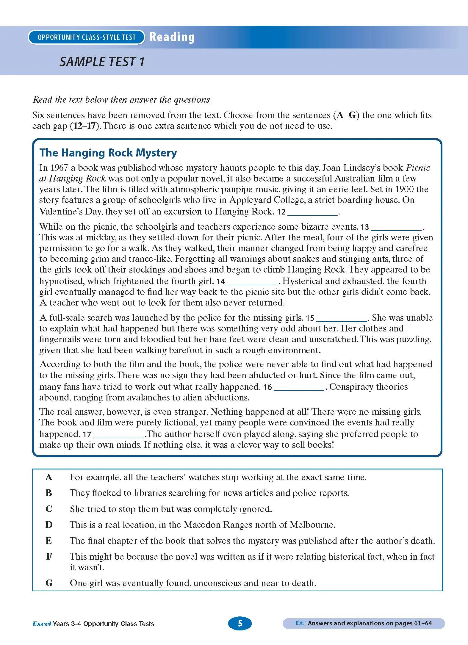 Excel Opportunity Class Tests Years 3-4 - Image 7