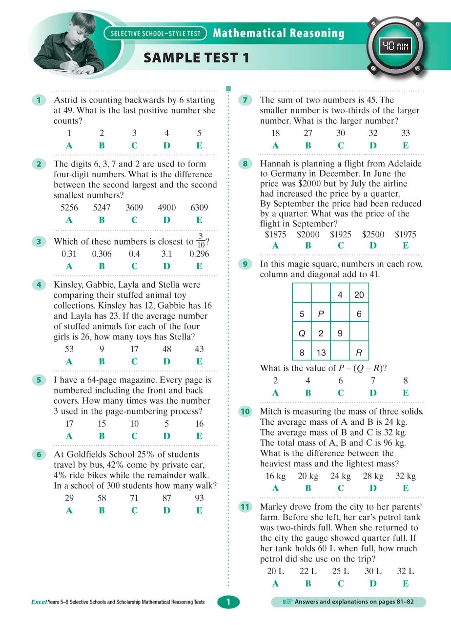 Excel Selective Schools and Scholarship Bundle Years 5-6 - Image 13