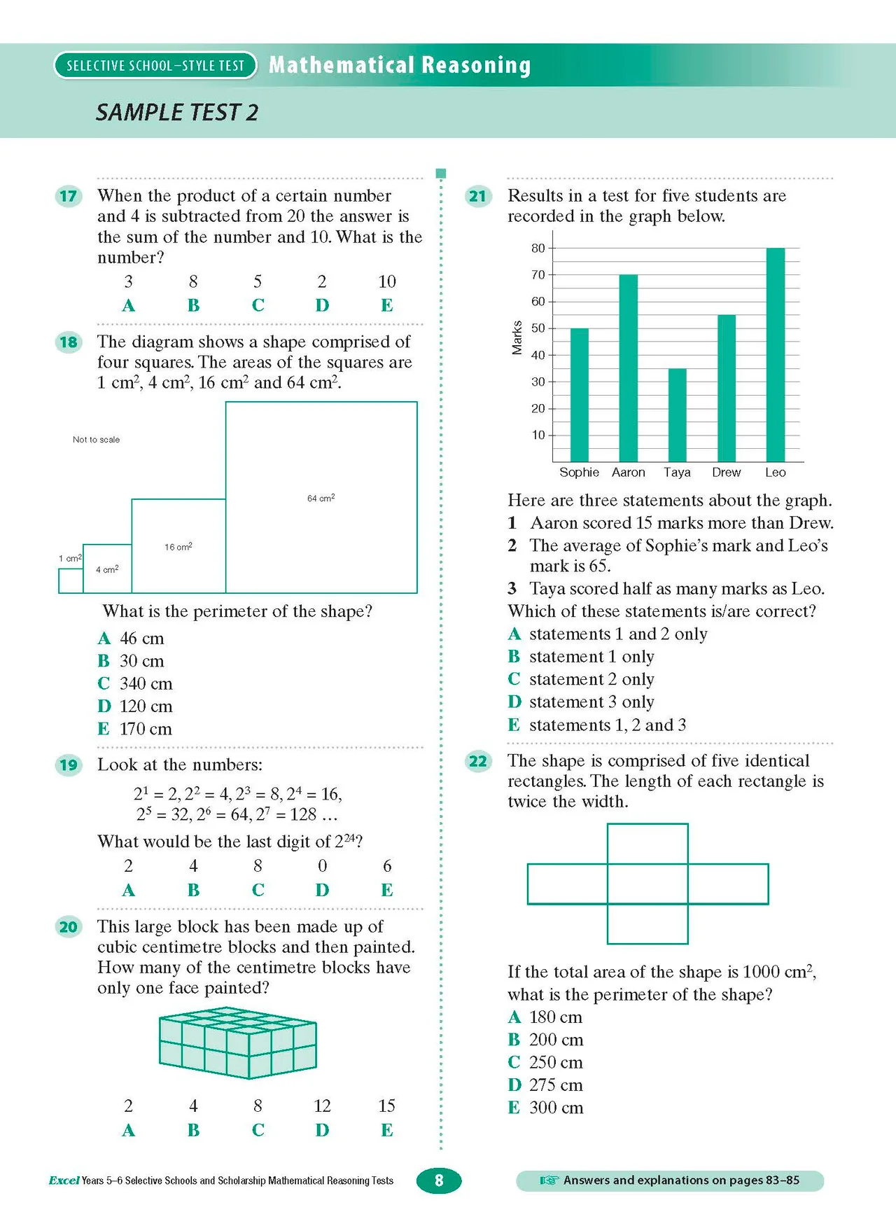 Excel Selective Schools and Scholarship Mathematical Reasoning Tests Years 5-6 - Image 10