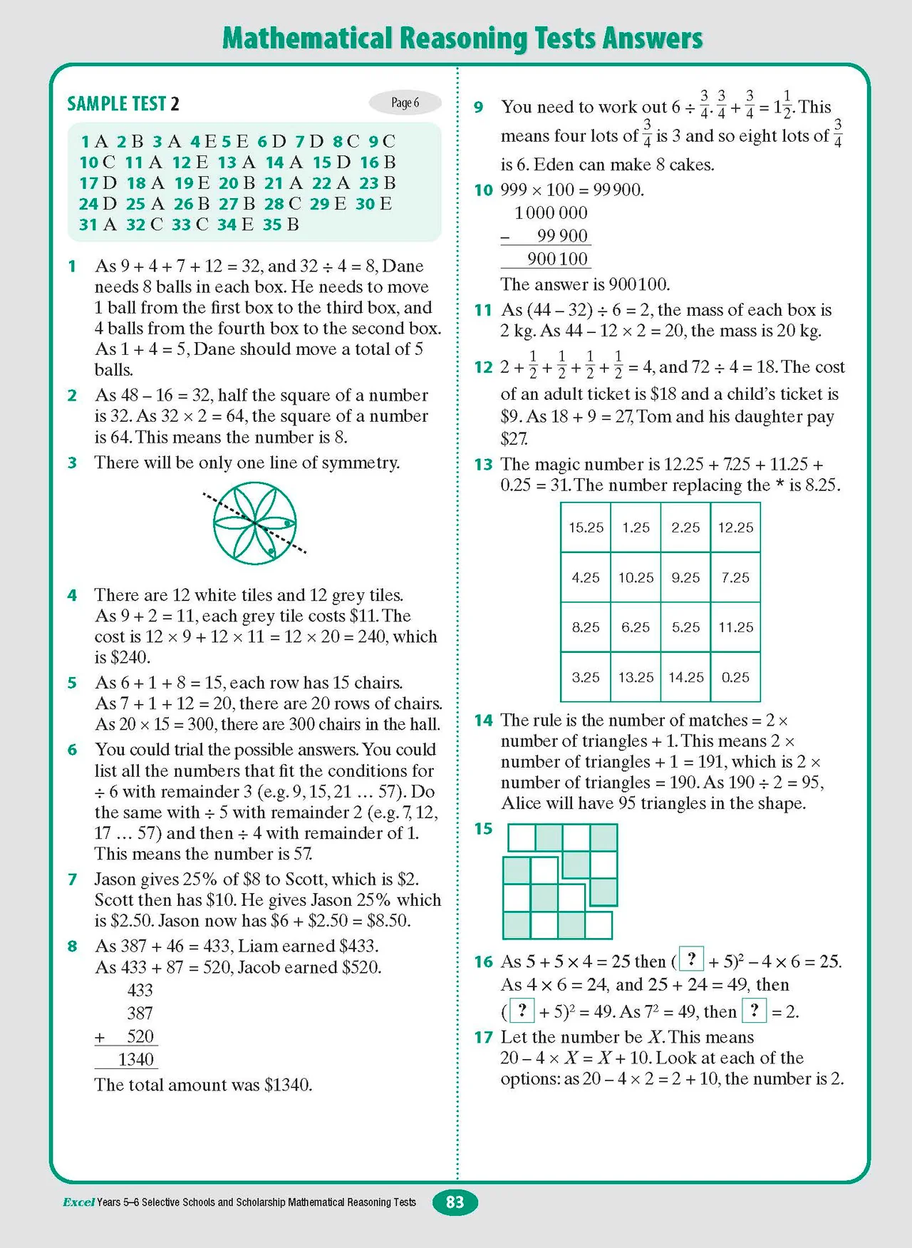 Excel Selective Schools and Scholarship Mathematical Reasoning Tests Years 5-6 - Image 13