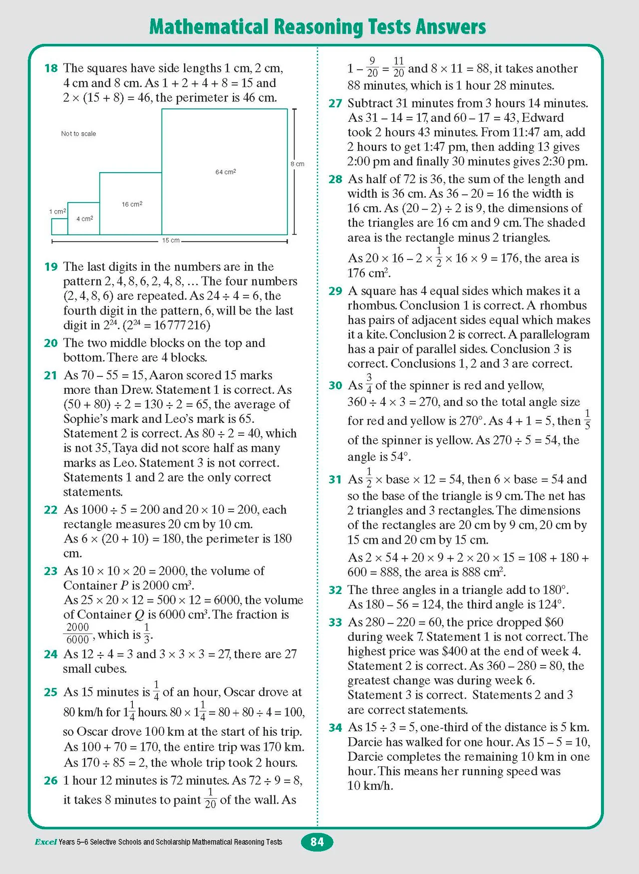 Excel Selective Schools and Scholarship Mathematical Reasoning Tests Years 5-6 - Image 14