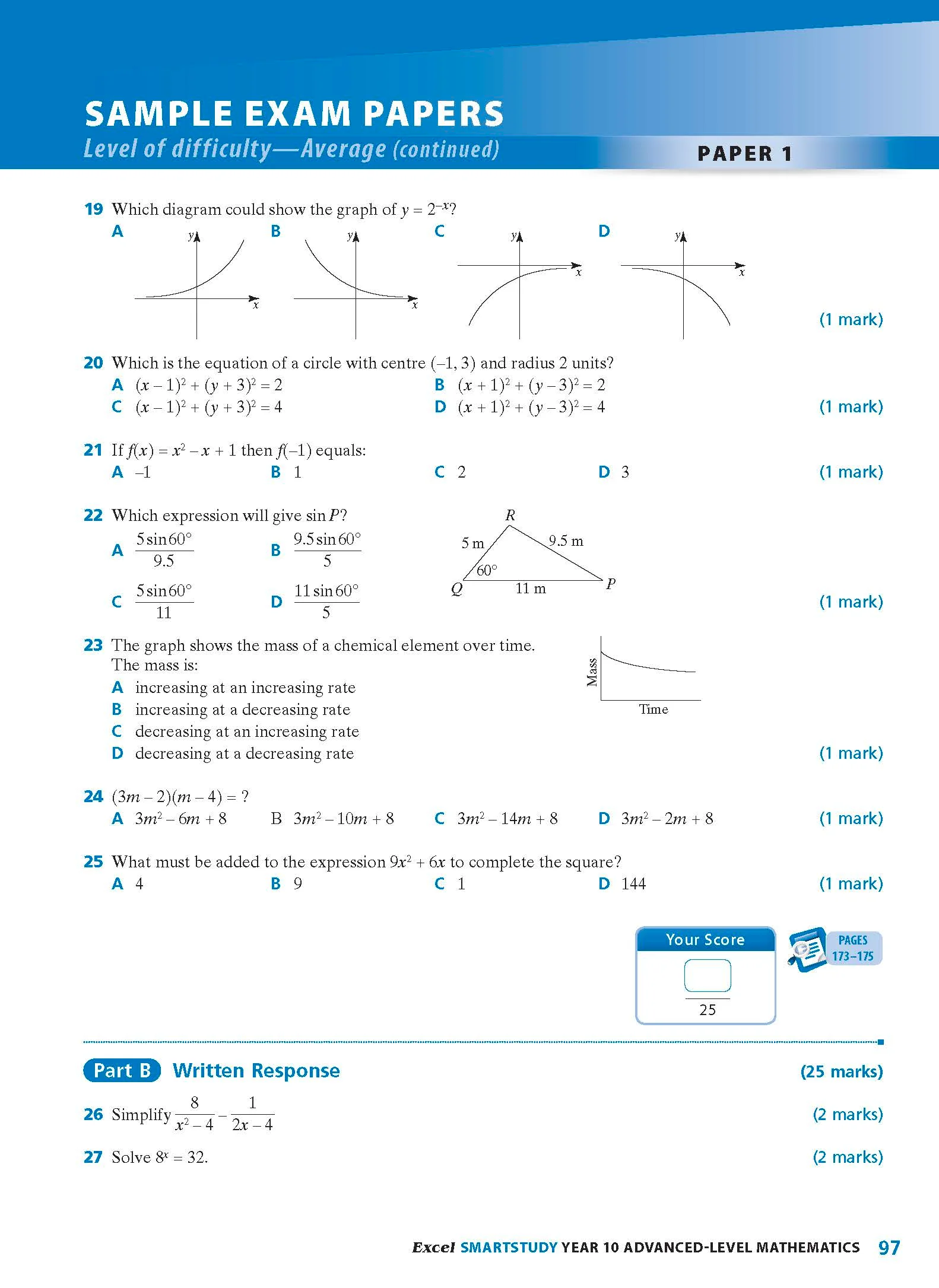 Excel SmartStudy - Advanced Mathematics Year 10 - Image 12
