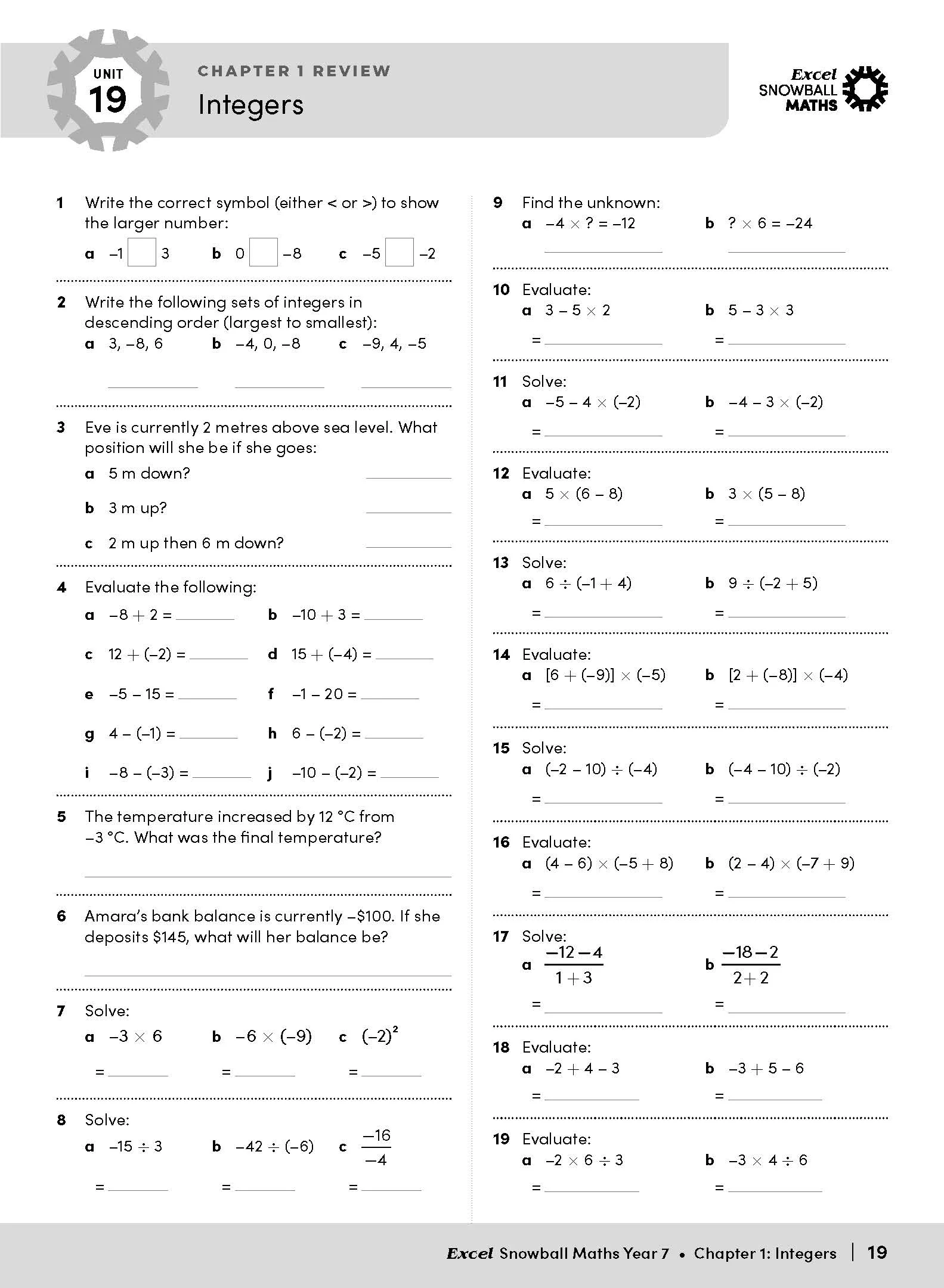 Excel Snowball - Maths Year 7 - Image 13