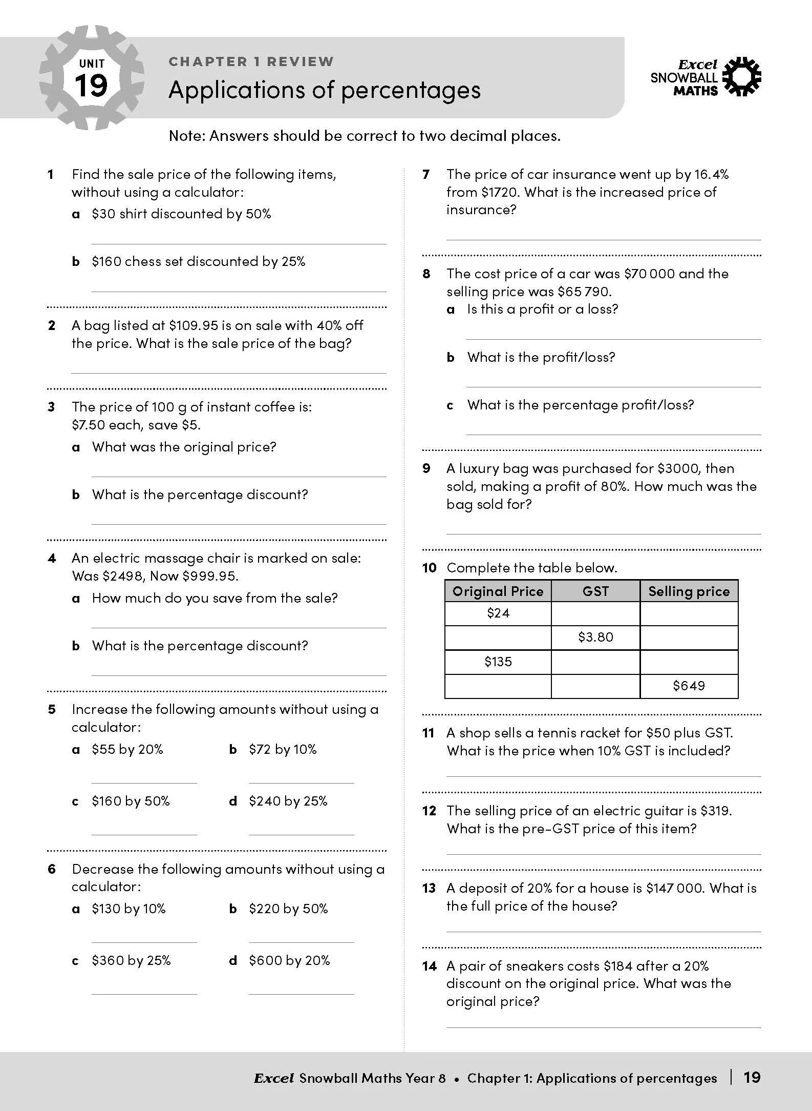 Excel Snowball - Maths Year 8 - Image 13