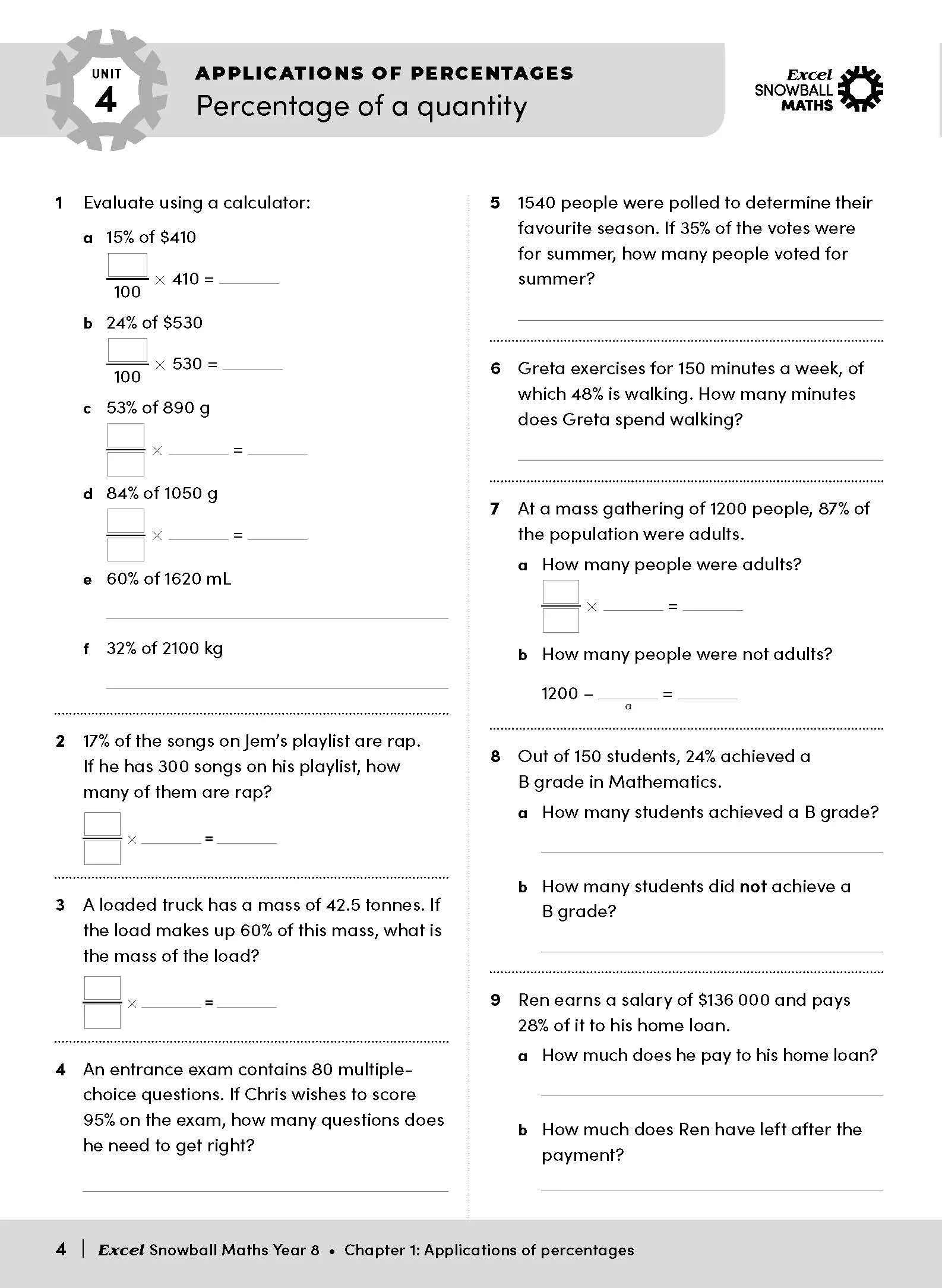 Excel Snowball - Maths Year 8 - Image 7