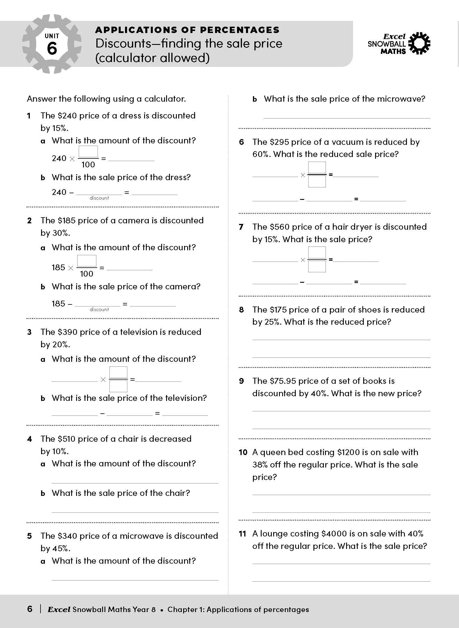 Excel Snowball - Maths Year 8 - Image 9