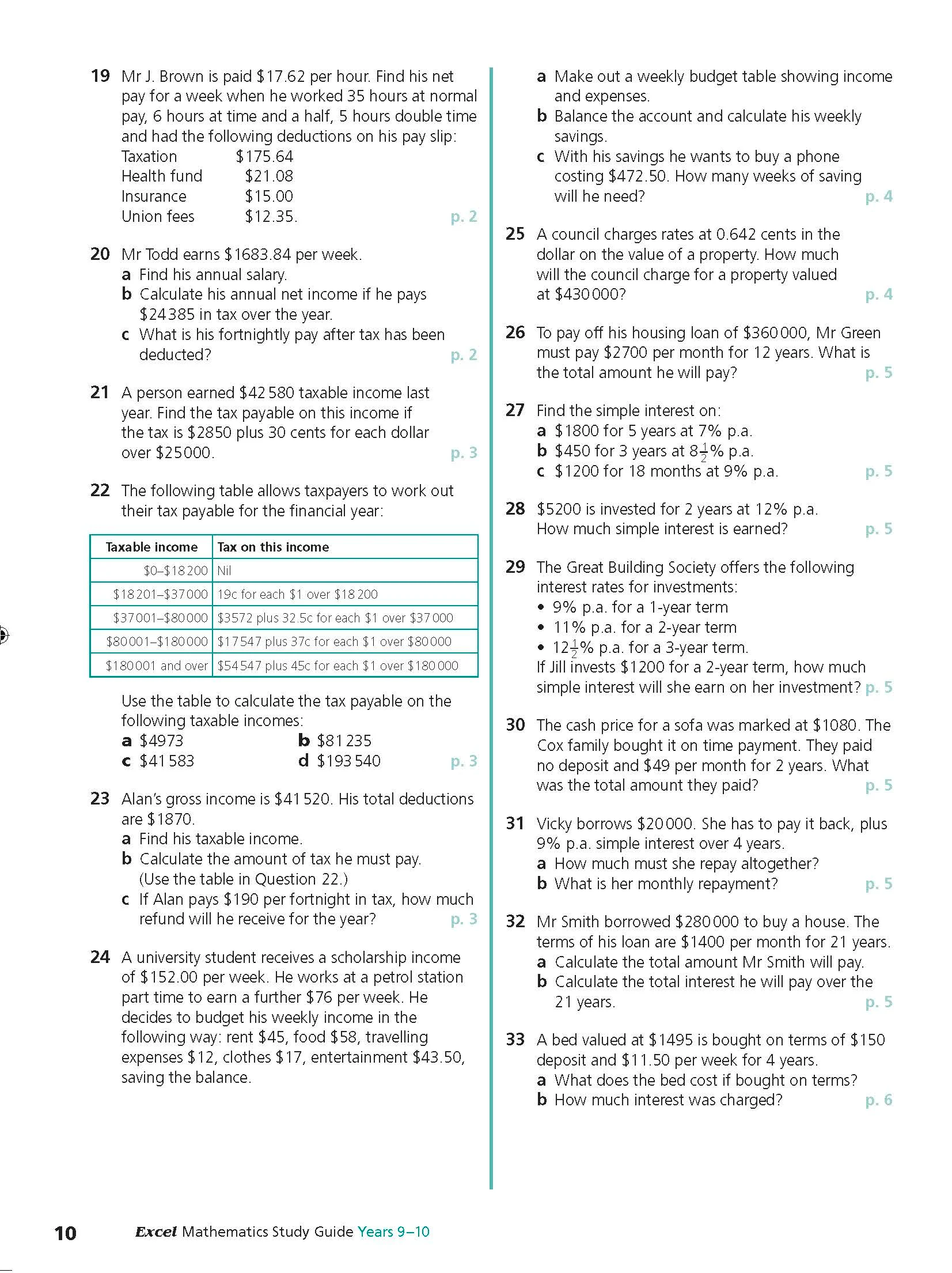 Excel Study Guide - Mathematics Years 9-10 - Image 18