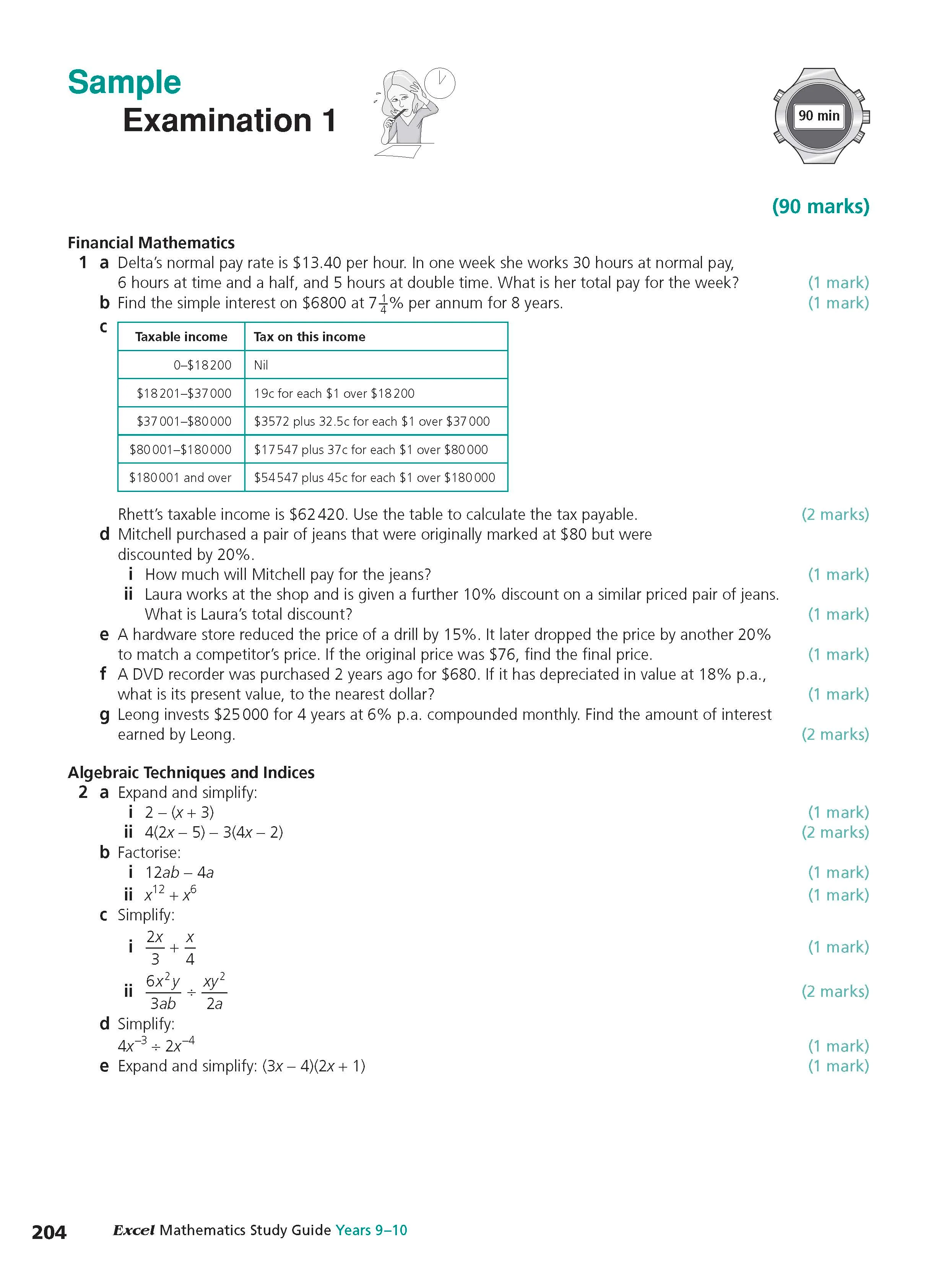 Excel Study Guide - Mathematics Years 9-10 - Image 19