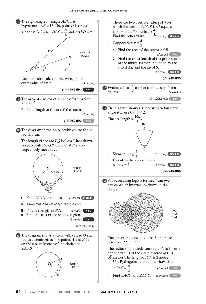 Excel Success One HSC Year 12 Mathematics Advanced (2023 Edition) - Image 10