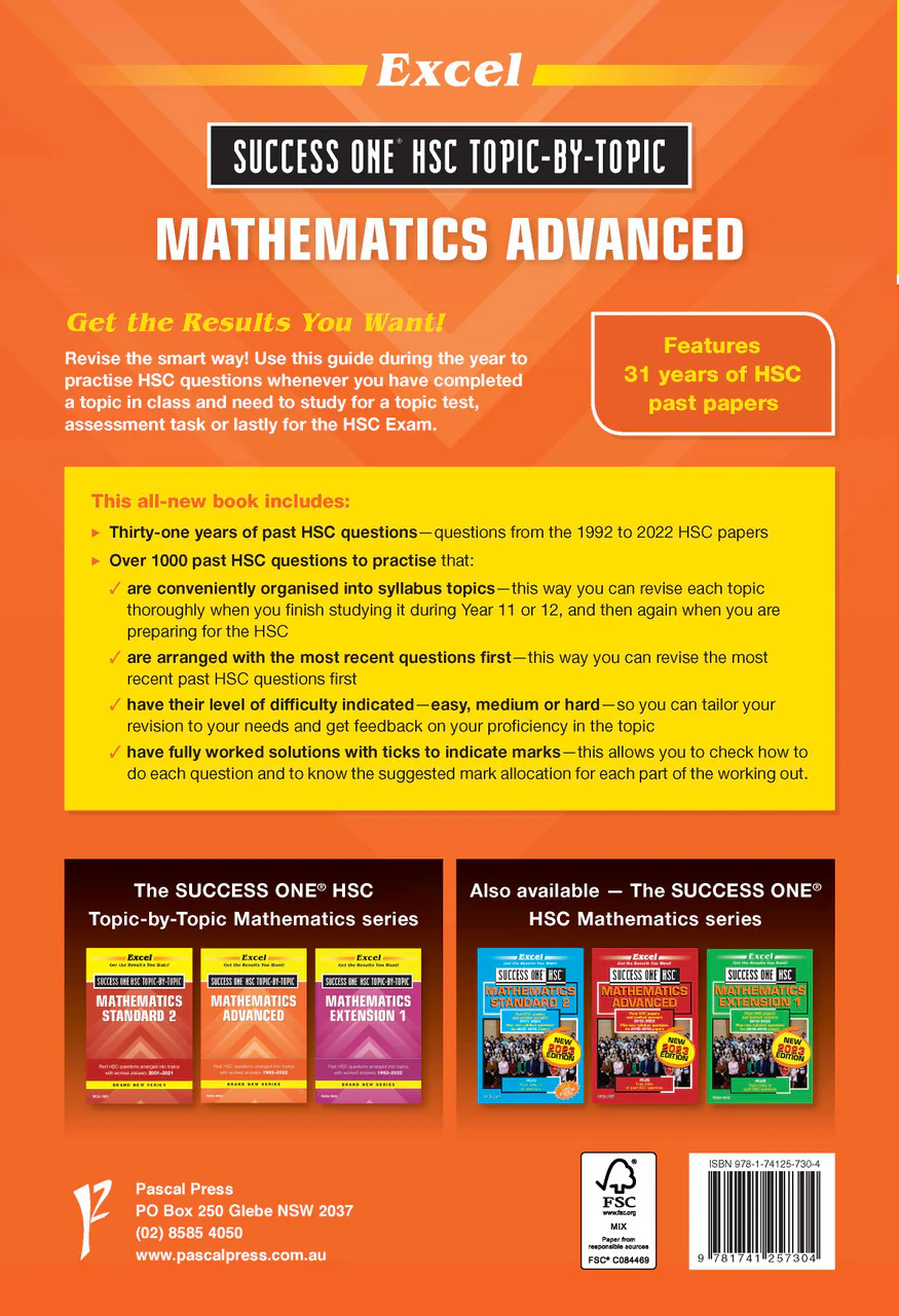 Excel Success One HSC Year 12 Mathematics Advanced (2023 Edition) - Image 15