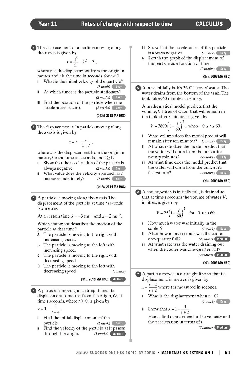 Excel Success One HSC Year 12 Mathematics Extension 1 (2023 Edition) - Image 10
