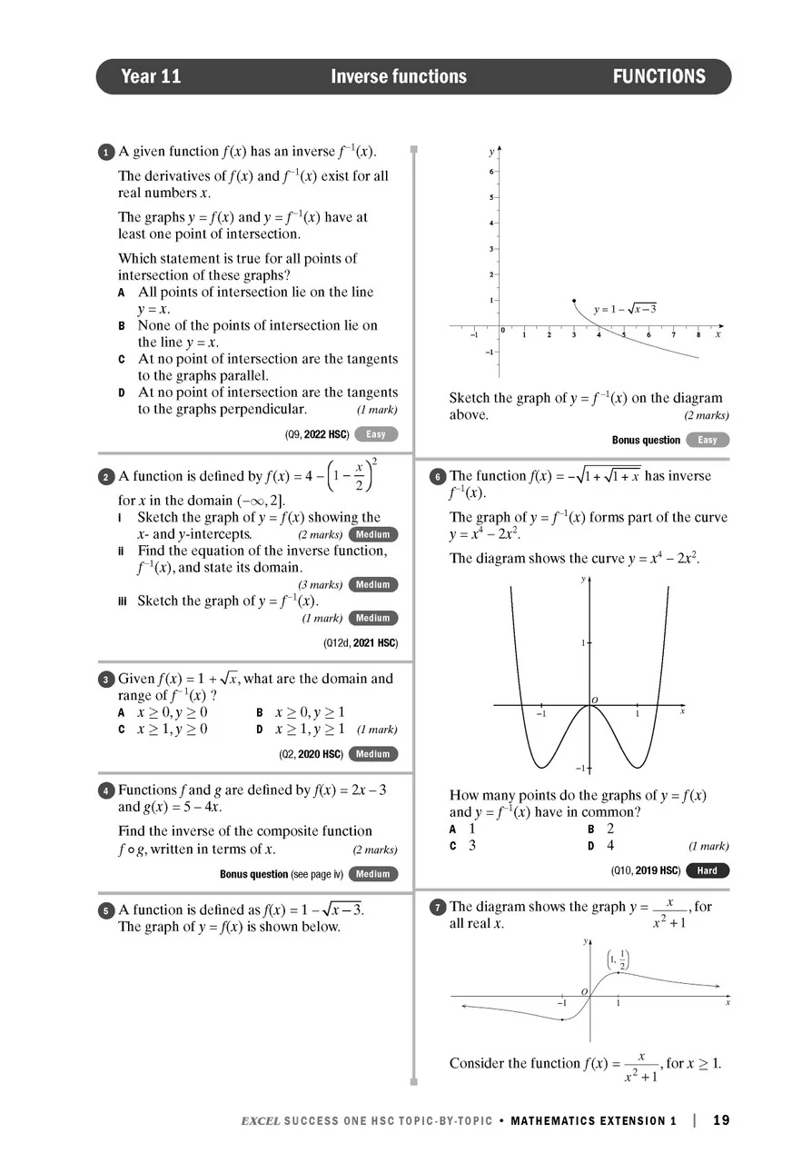 Excel Success One HSC Year 12 Mathematics Extension 1 (2023 Edition) - Image 7