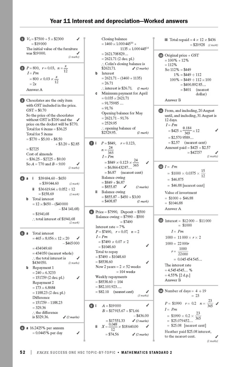 Excel Success One HSC Year 12 Mathematics Standard 2 (2022 Edition) - Image 10