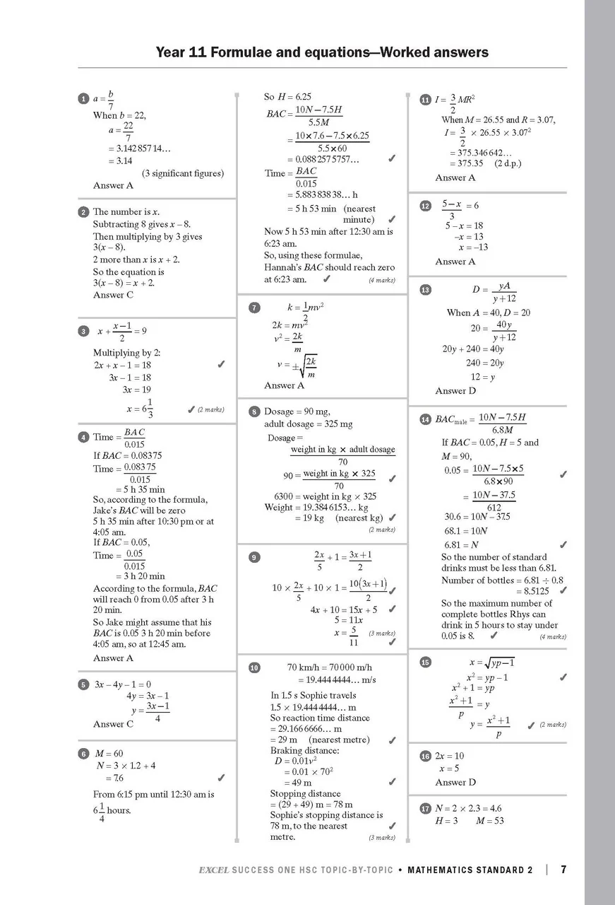 Excel Success One HSC Year 12 Mathematics Standard 2 (2022 Edition) - Image 6