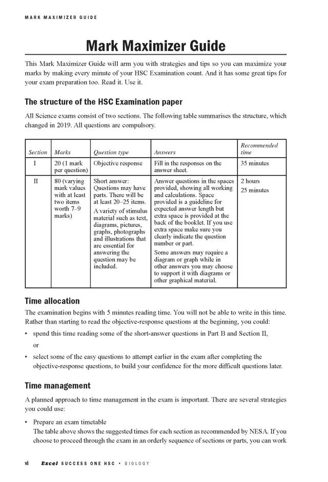 Excel Success One HSC Year 12 Biology (2026 Edition) - Image 3