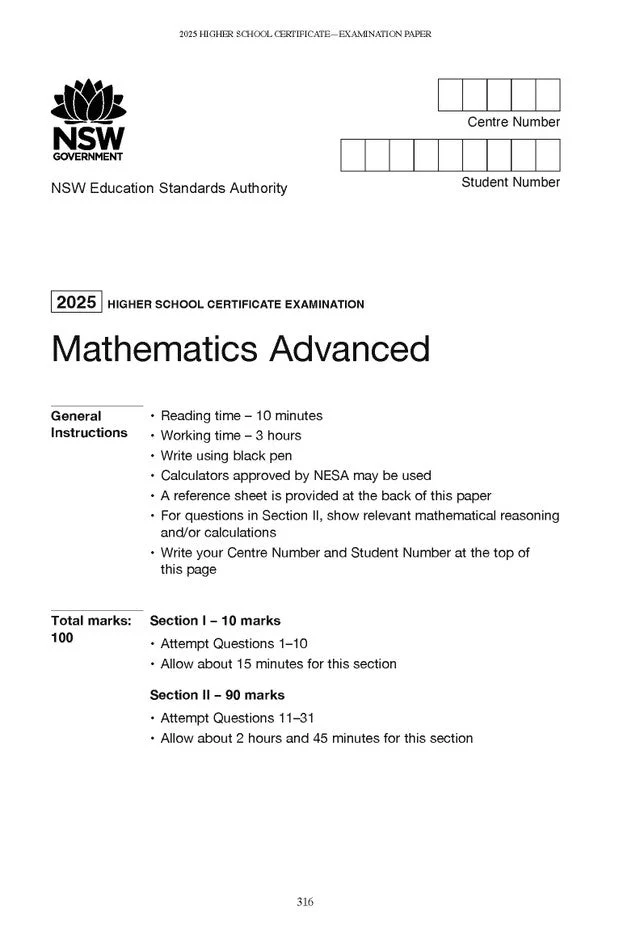 Excel Success One HSC Year 12 Mathematics Advanced (2026 Edition) - Image 3