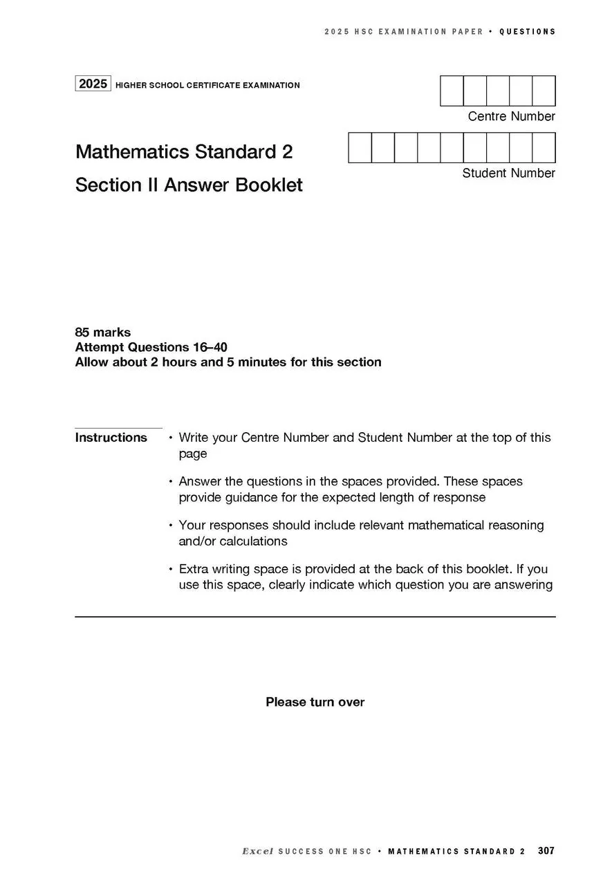 Excel Success One HSC Year 12 Mathematics Standard 2 (2026 Edition) - Image 10