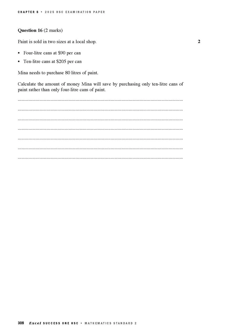 Excel Success One HSC Year 12 Mathematics Standard 2 (2026 Edition) - Image 11