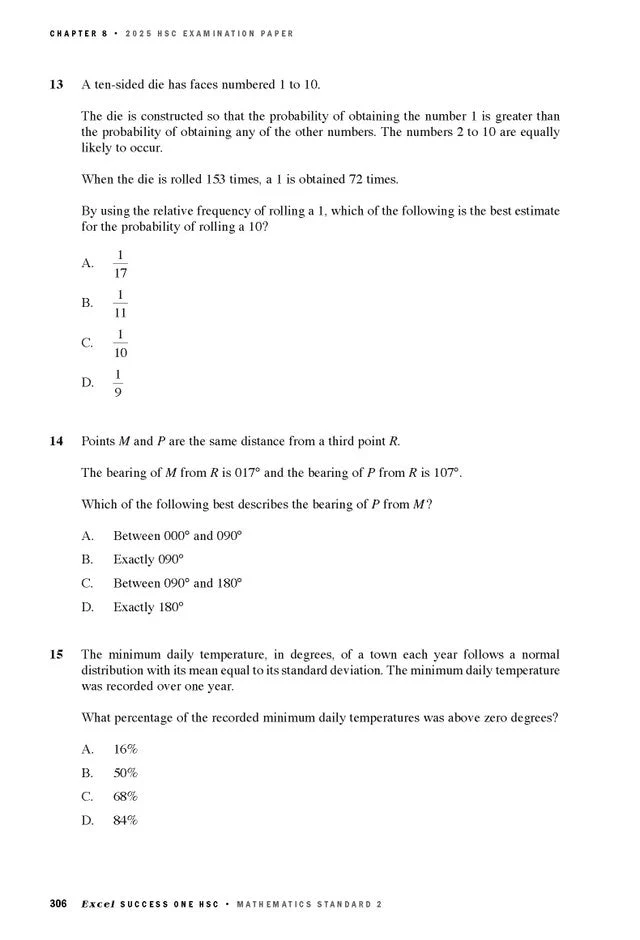 Excel Success One HSC Year 12 Mathematics Standard 2 (2026 Edition) - Image 9