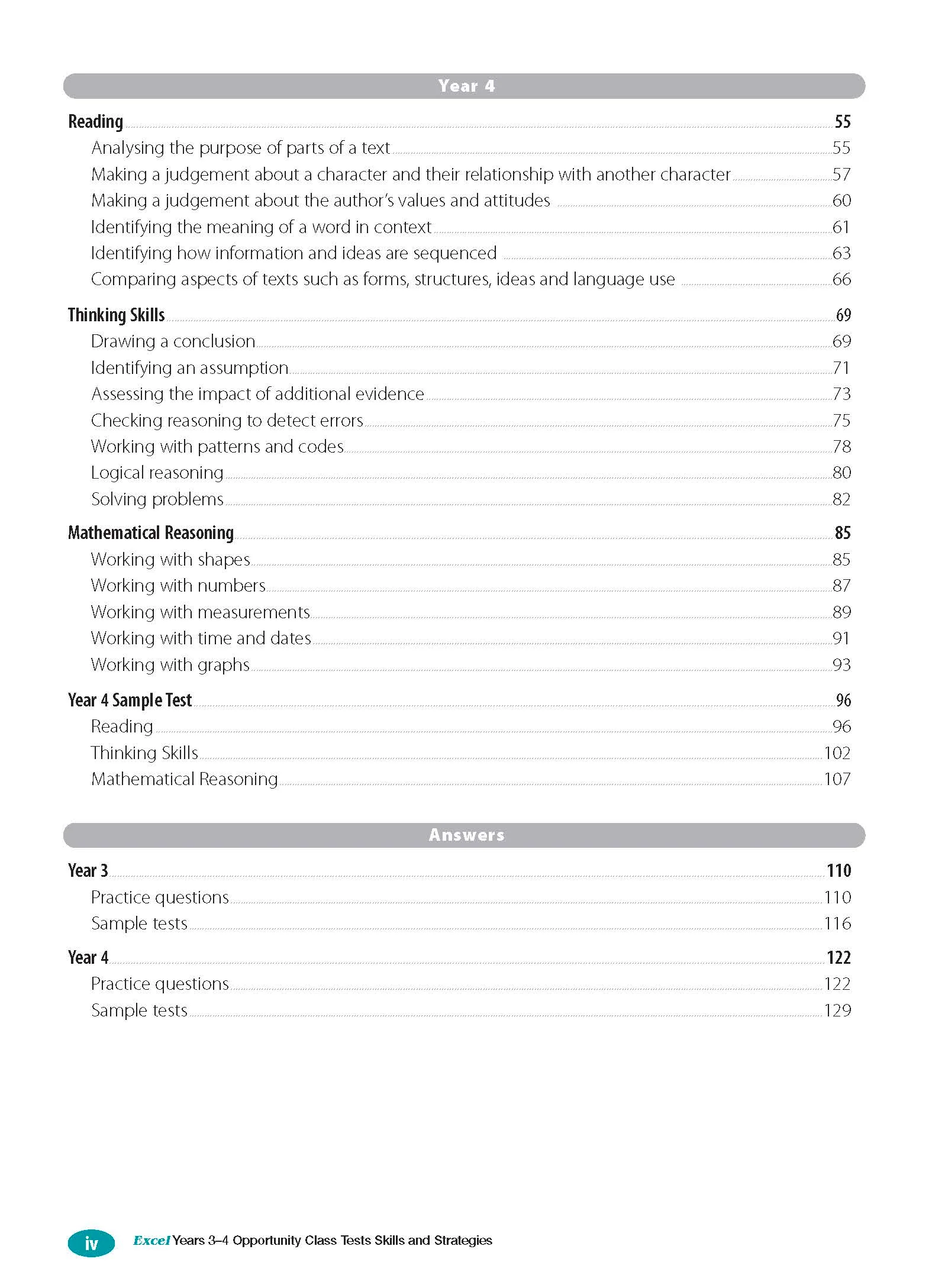 Excel Test Skills - Opportunity Class Tests Skills and Strategies Years 3-4 - Image 3