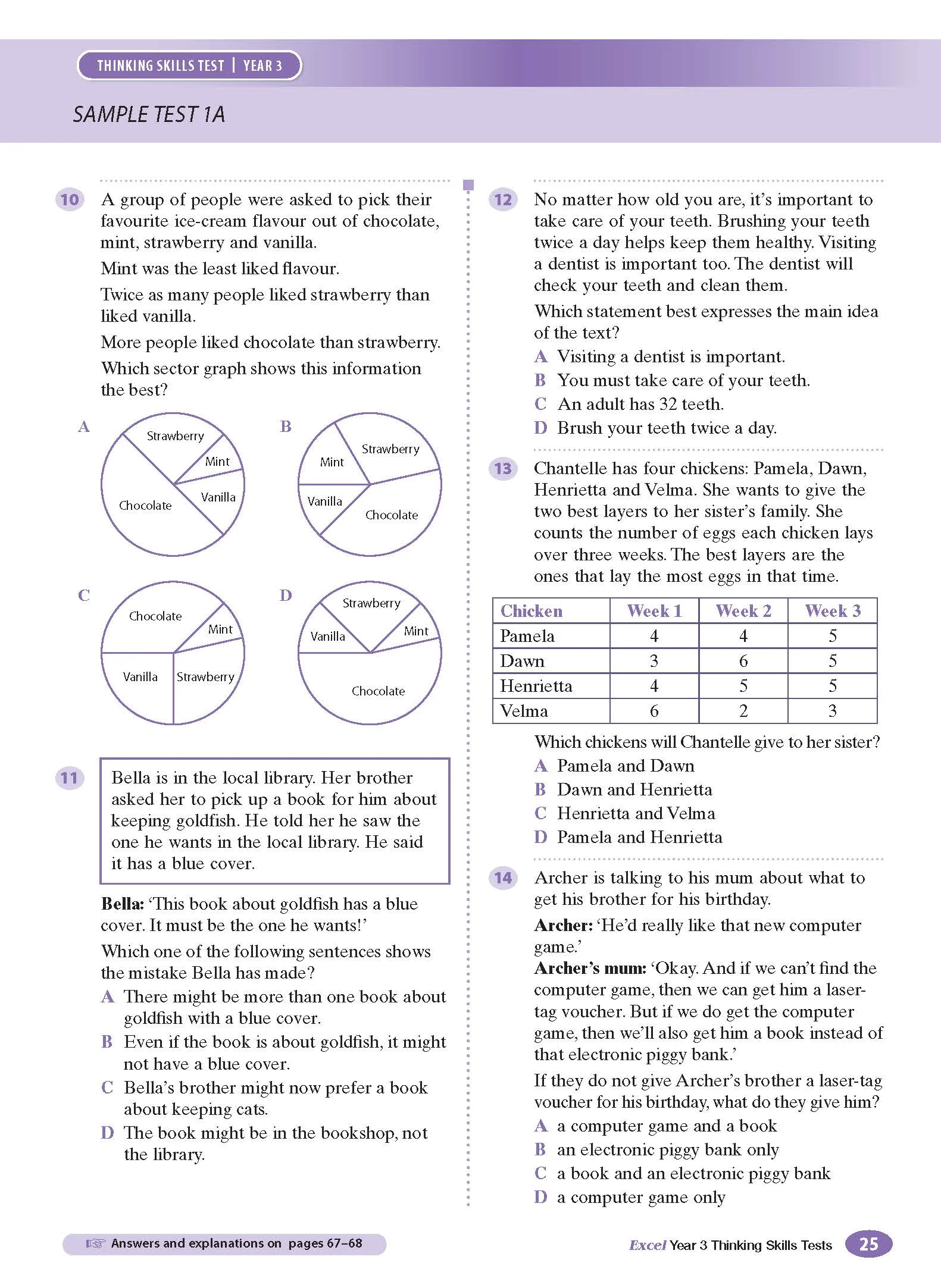 Excel Test Skills - Thinking Skills Tests Year 3 - Image 10