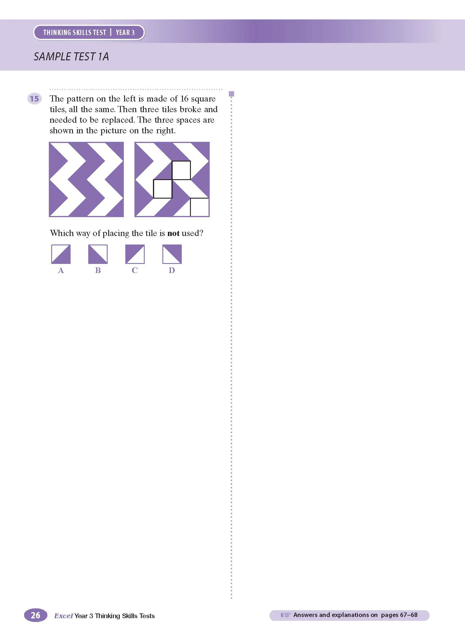 Excel Test Skills - Thinking Skills Tests Year 3 - Image 11