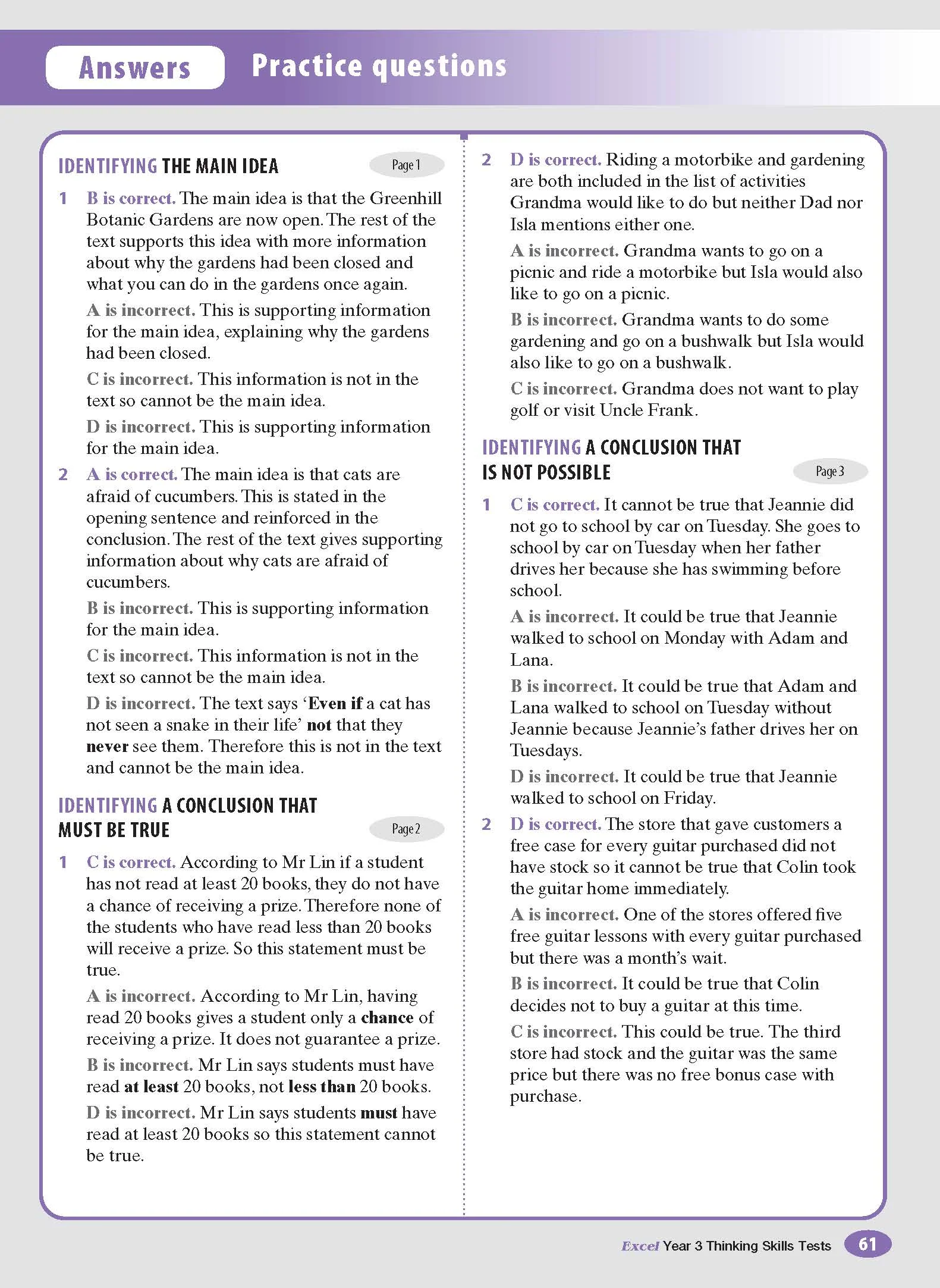 Excel Test Skills - Thinking Skills Tests Year 3 - Image 12
