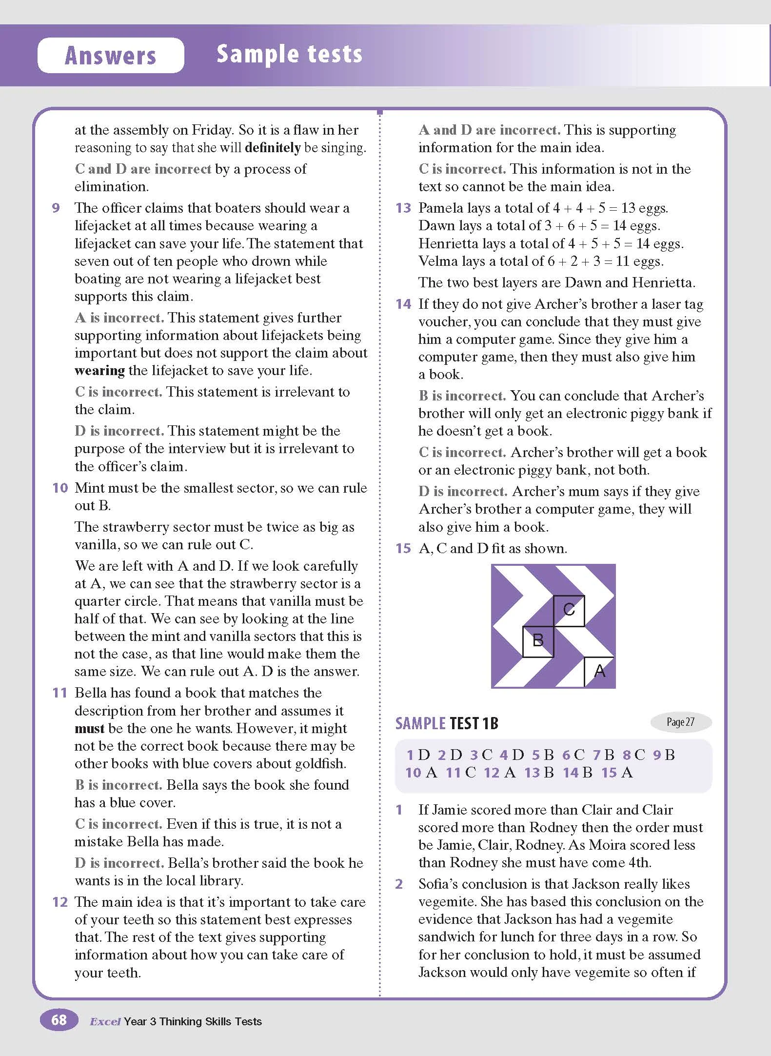 Excel Test Skills - Thinking Skills Tests Year 3 - Image 15