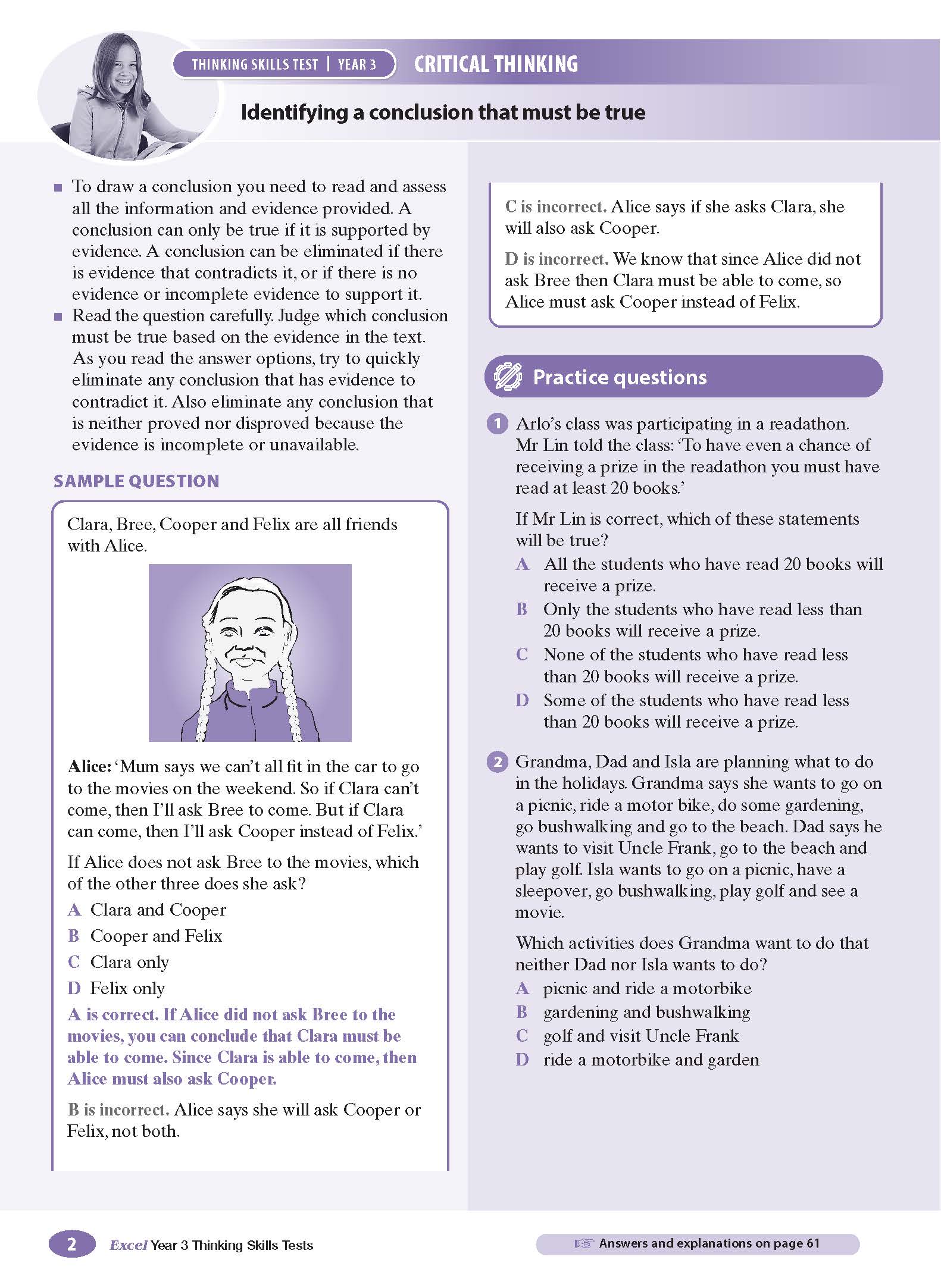 Excel Test Skills - Thinking Skills Tests Year 3 - Image 5