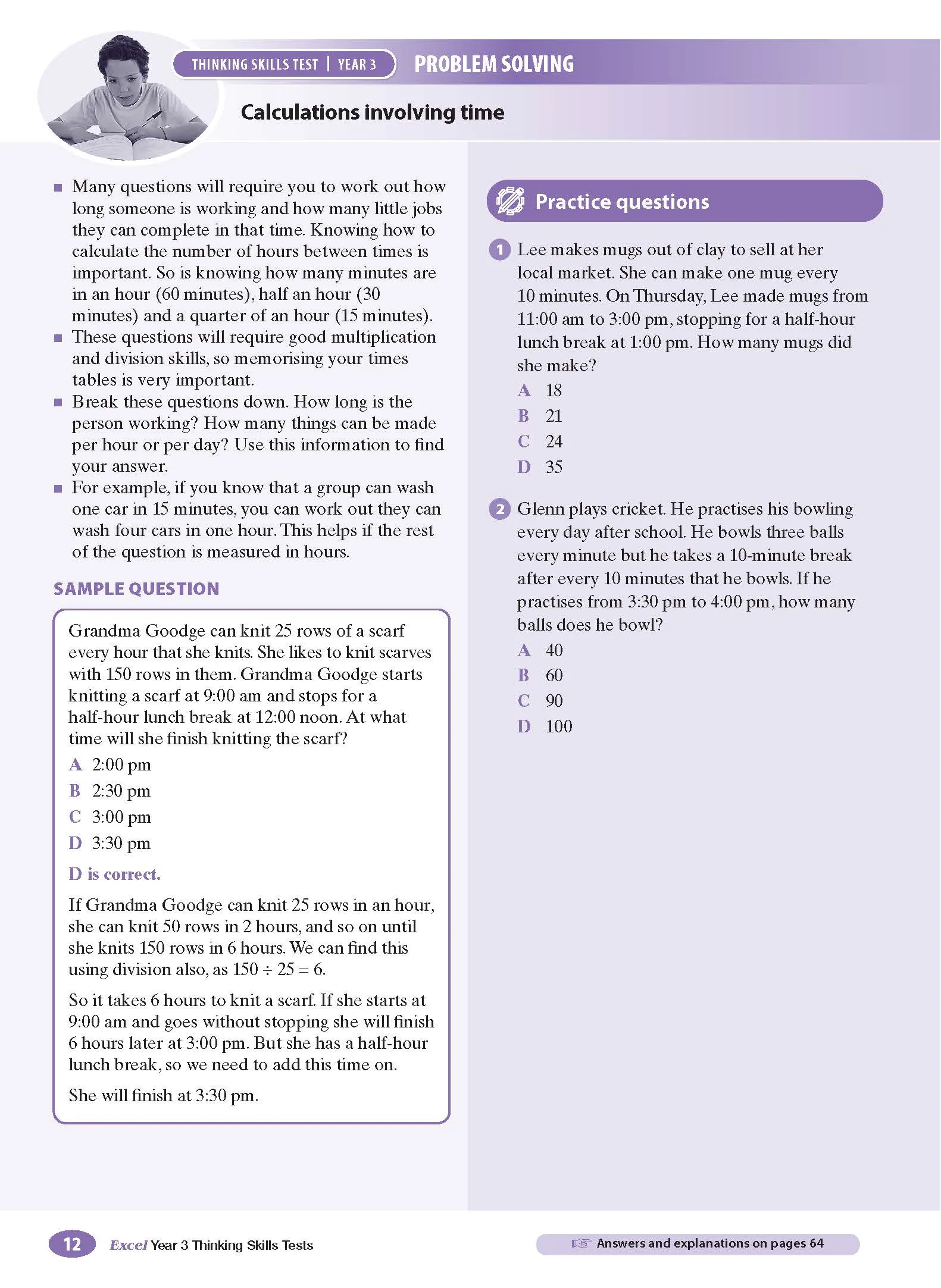 Excel Test Skills - Thinking Skills Tests Year 3 - Image 7