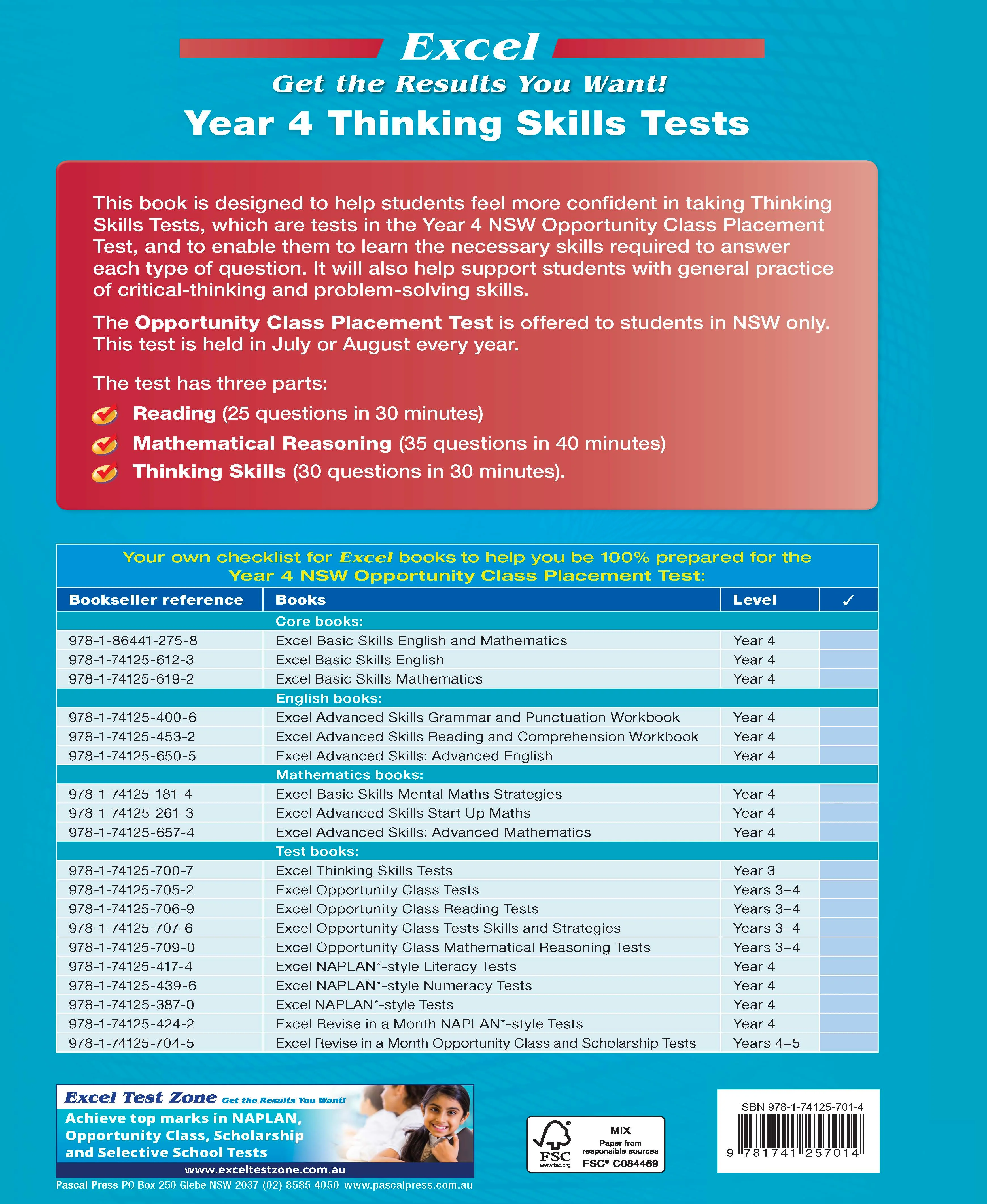 Excel Test Skills - Thinking Skills Tests Year 4 - Image 12