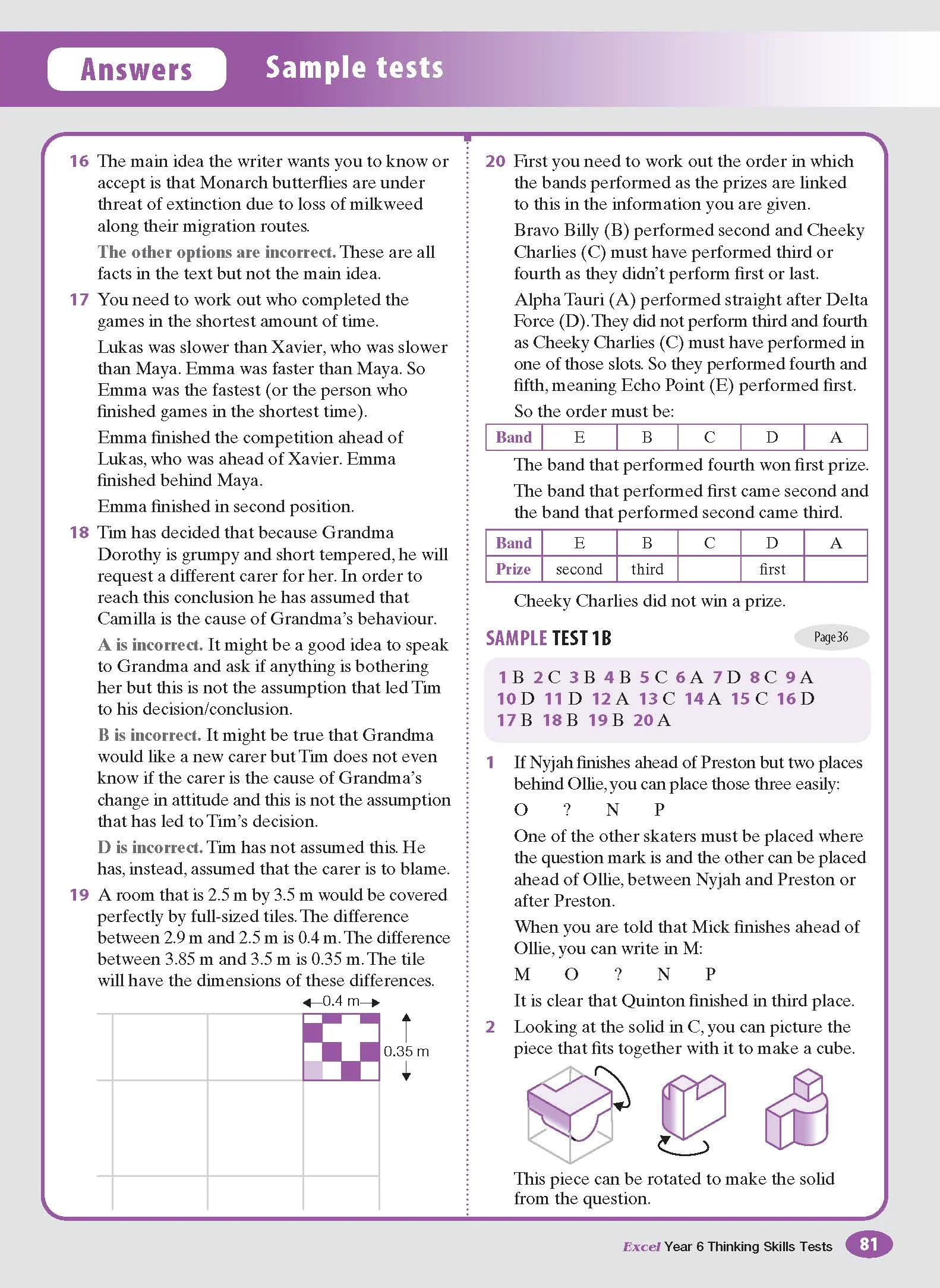 Excel Test Skills - Thinking Skills Tests Year 6 - Image 14