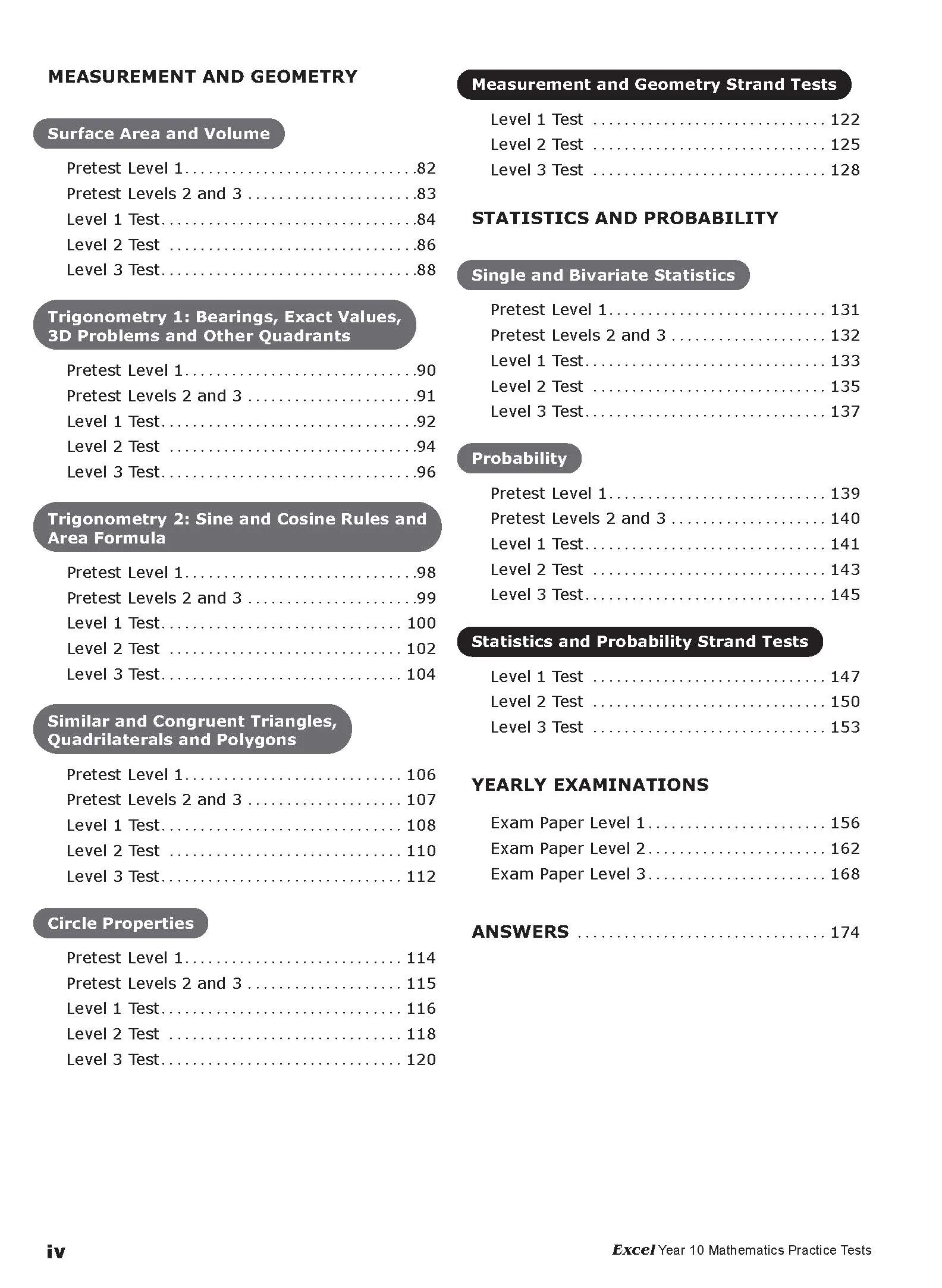 Excel Tests - Mathematics Practice Tests Year 10 - Image 3