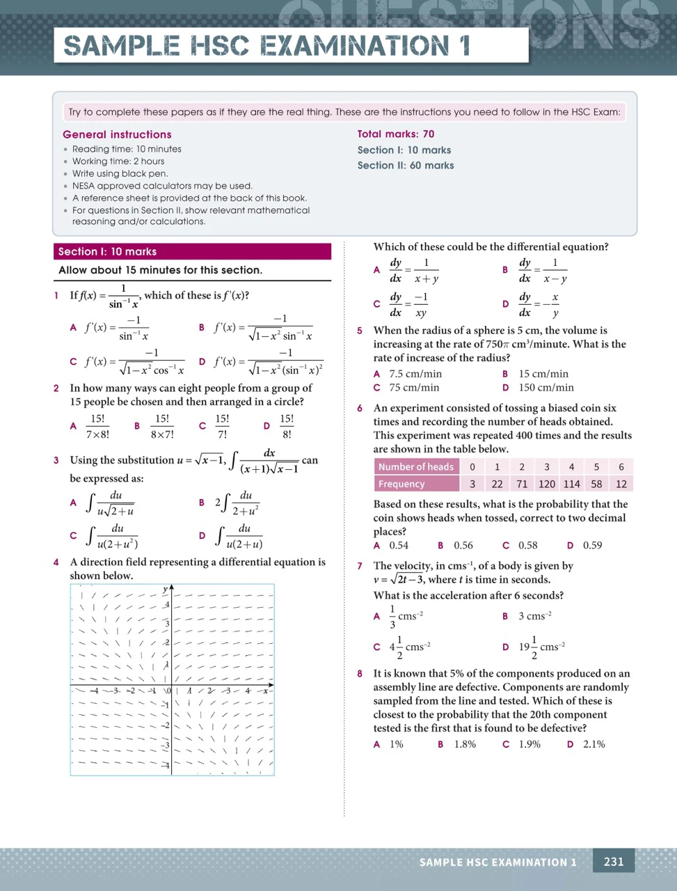 Excel HSC Year 11 and 12 Mathematics Extension 1 Study Guide - Image 11