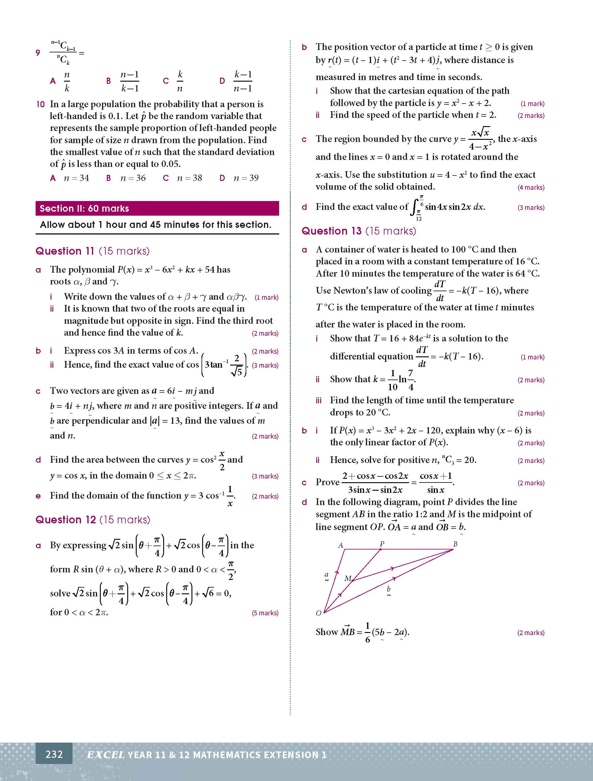 Excel HSC Year 11 and 12 Mathematics Extension 1 Study Guide - Image 13