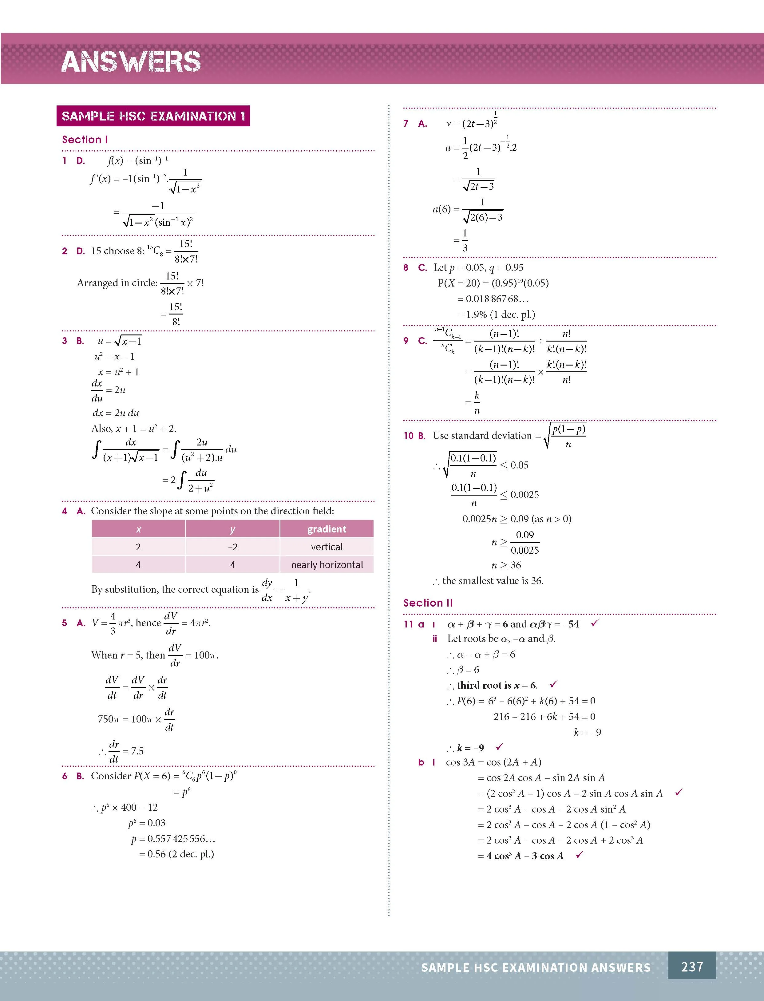 Excel HSC Year 11 and 12 Mathematics Extension 1 Study Guide - Image 14