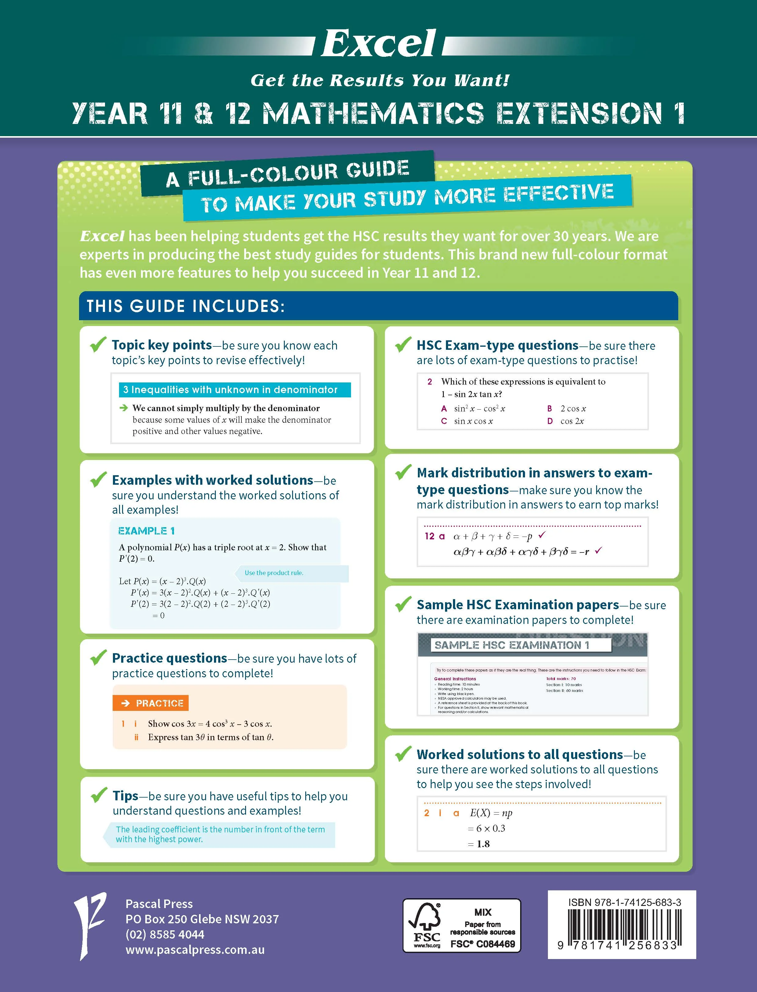 Excel HSC Year 11 and 12 Mathematics Extension 1 Study Guide - Image 15