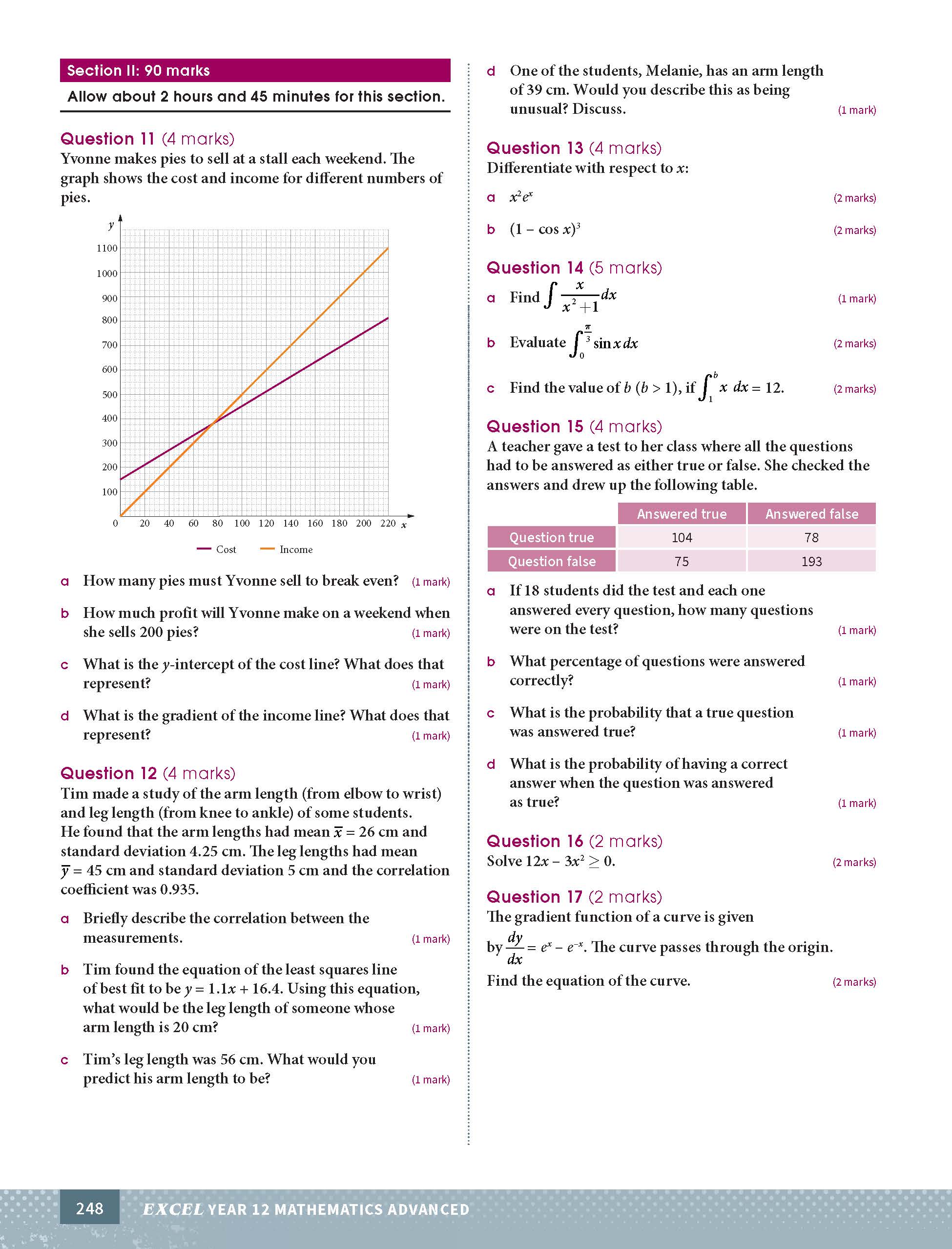 Excel HSC Year 12 Mathematics Advanced Study Guide - Image 13