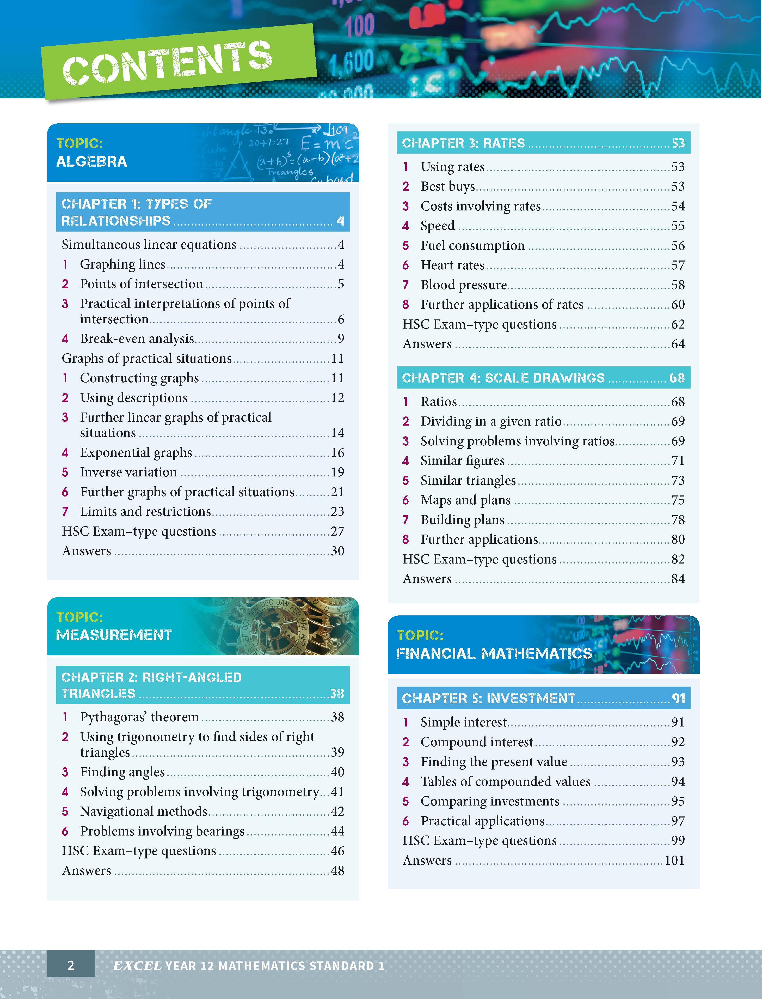 Excel HSC Year 12 Mathematics Standard 1 Study Guide - Image 3